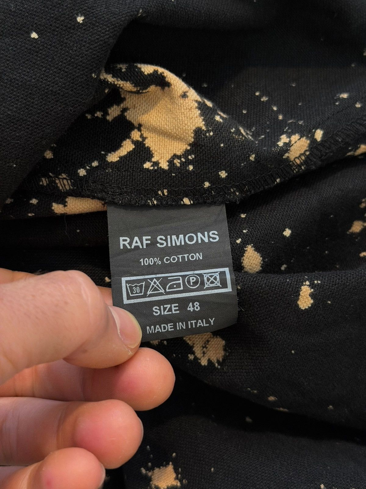 Raf Simons × Sterling Ruby RARE 2014 Runway Sterling Ruby Bleach Acid Denim Work Shirt Size US M / EU 48-50 / 2 - 10 Thumbnail
