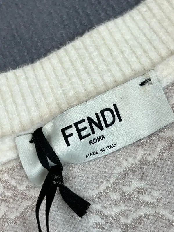 Fendi Fendi White Cropped Wool Knitted Sweater . Size M / US 6-8 / IT 42-44 - 4 Thumbnail