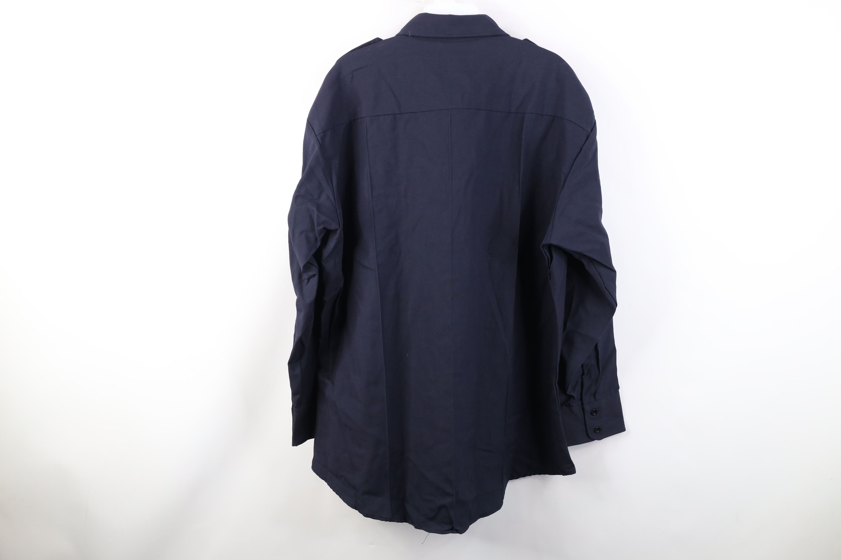 Vintage Vintage 70s Military Gabardine Knit Button Shirt Blue USA Size US M / EU 48-50 / 2 - 11 Thumbnail