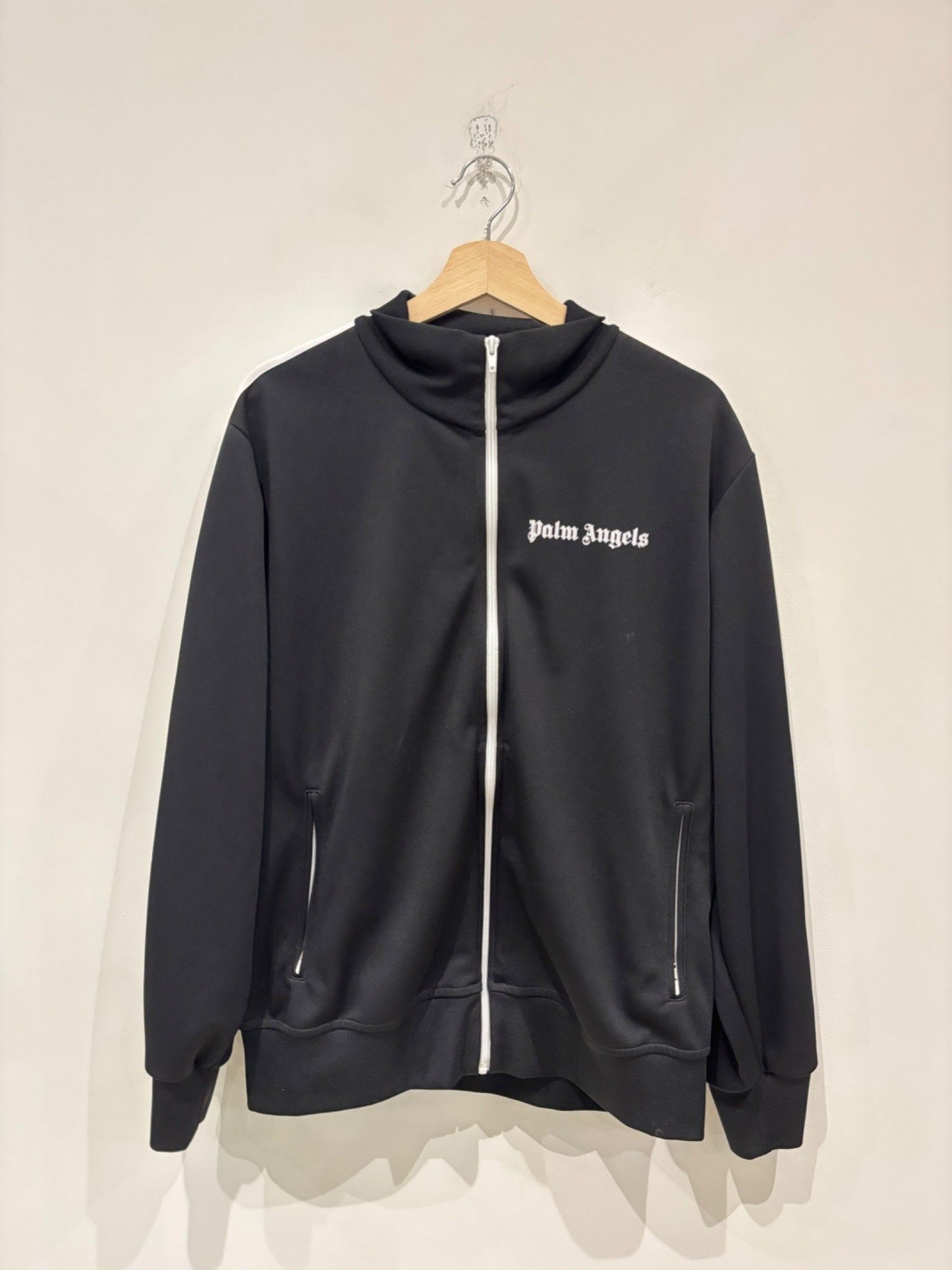 Palm Angels Palm Angels Classic Track Jacket Black/White Size US XXL / EU 58 / 5 - 1 Thumbnail
