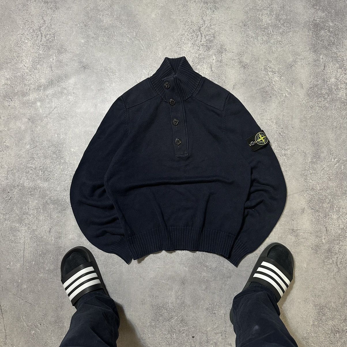 Stone Island Sweatshirt Pullover 1/3 Zip Button Up
