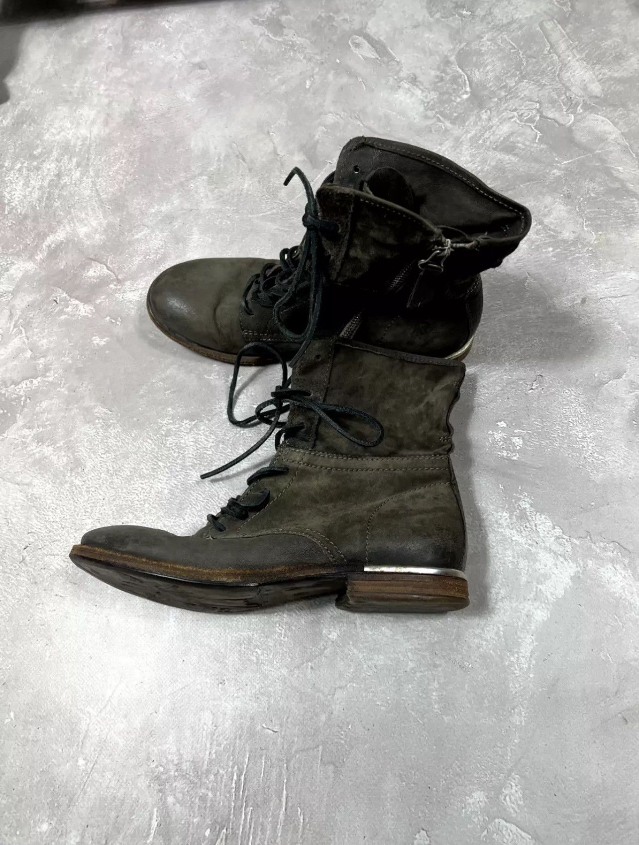 Vintage Vintage Airsteps A.S 98 Avantgarde Distressed Leather Boot Size US 9 / IT 39 - 3 Thumbnail