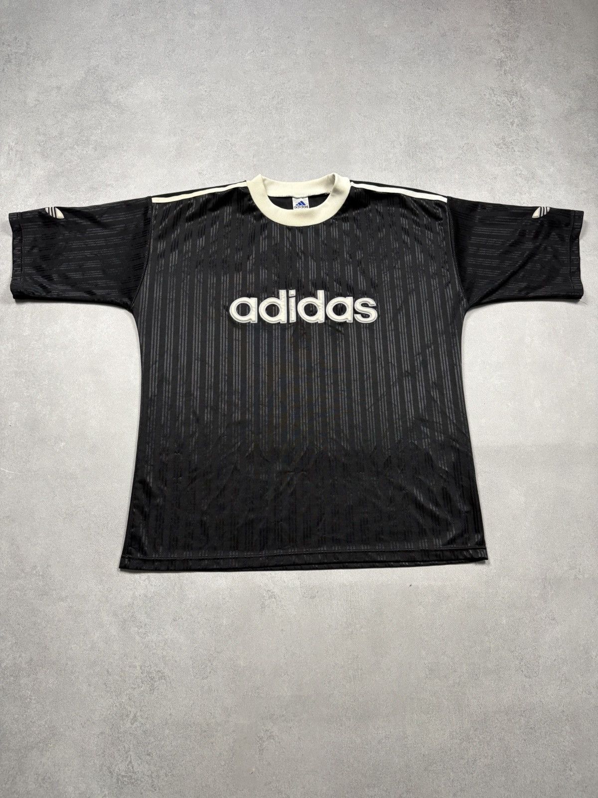Adidas Adidas 90s Big Logo Football Jersey Rave Acid T Shirt Y2K UK Size US M / EU 48-50 / 2 - 1 Thumbnail