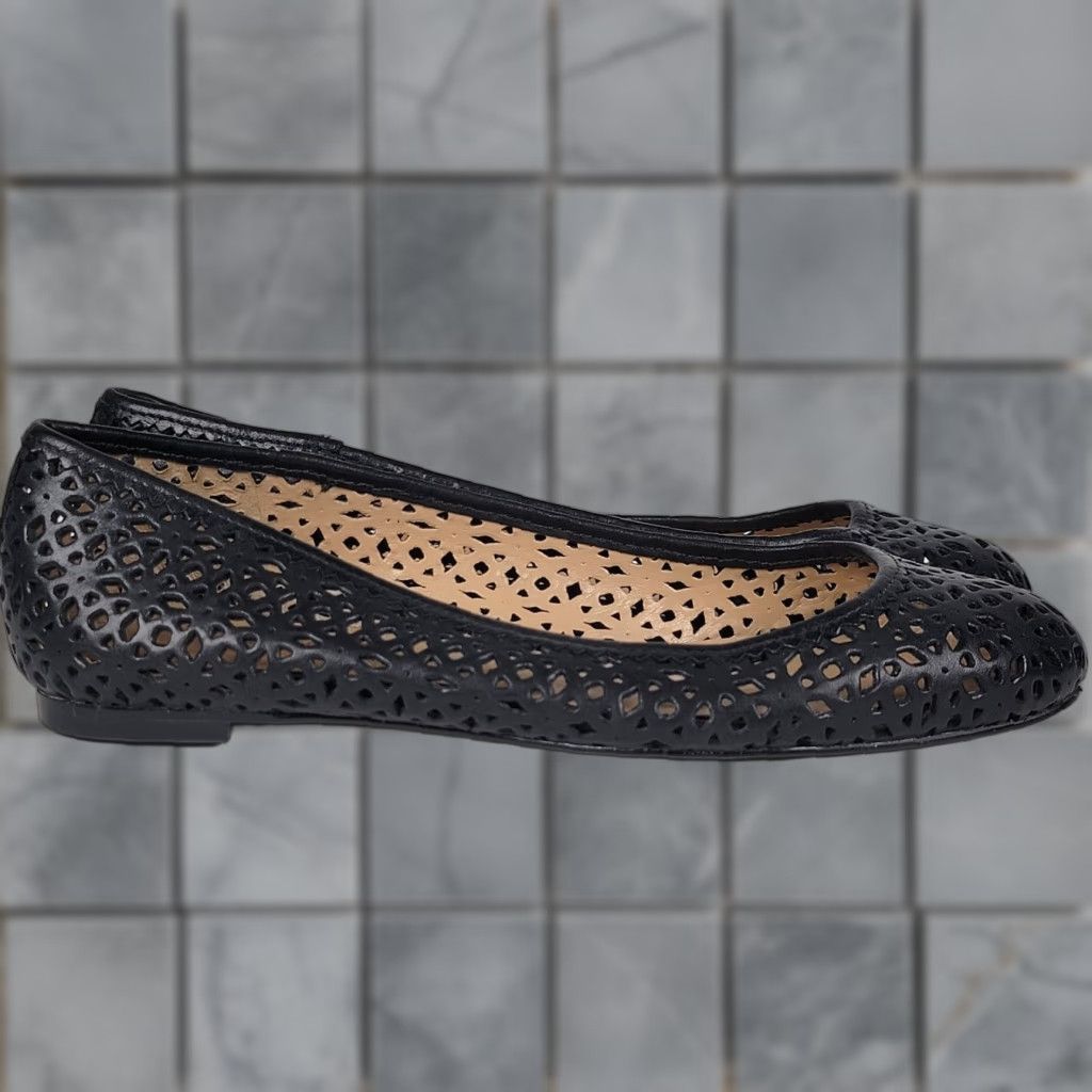 Talbots Talbots Black Leather Flats Size 5M Women Ballet Slip On Flat Leather Lining Breathable Classic Modern Shoes Size US 6 / IT 36 - 1 Thumbnail