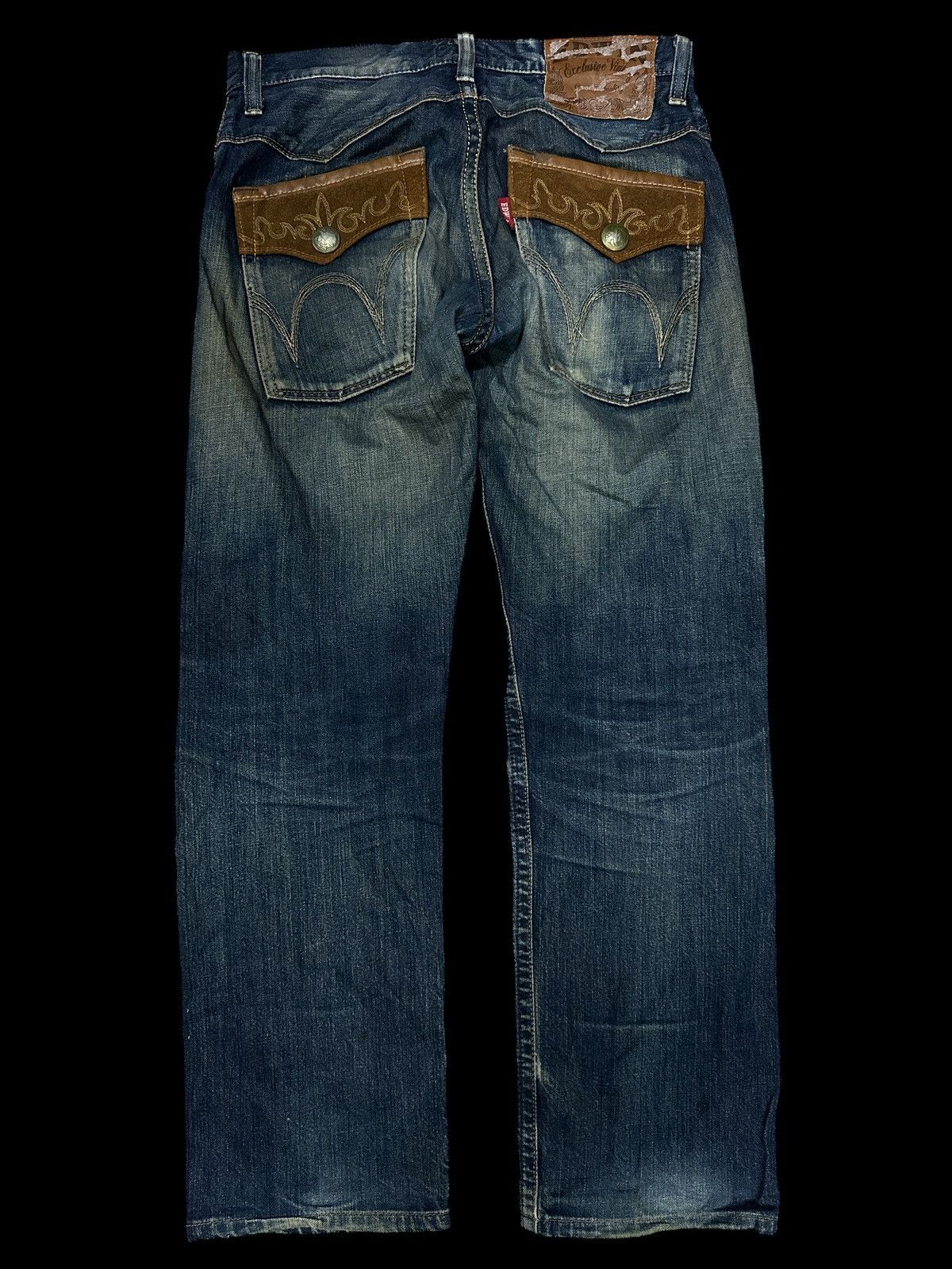 Japanese Brand Distress Denim💥 Vintage Edwin Denim Distress Japanese🎌 Size US 34 / EU 50 - 1 Thumbnail
