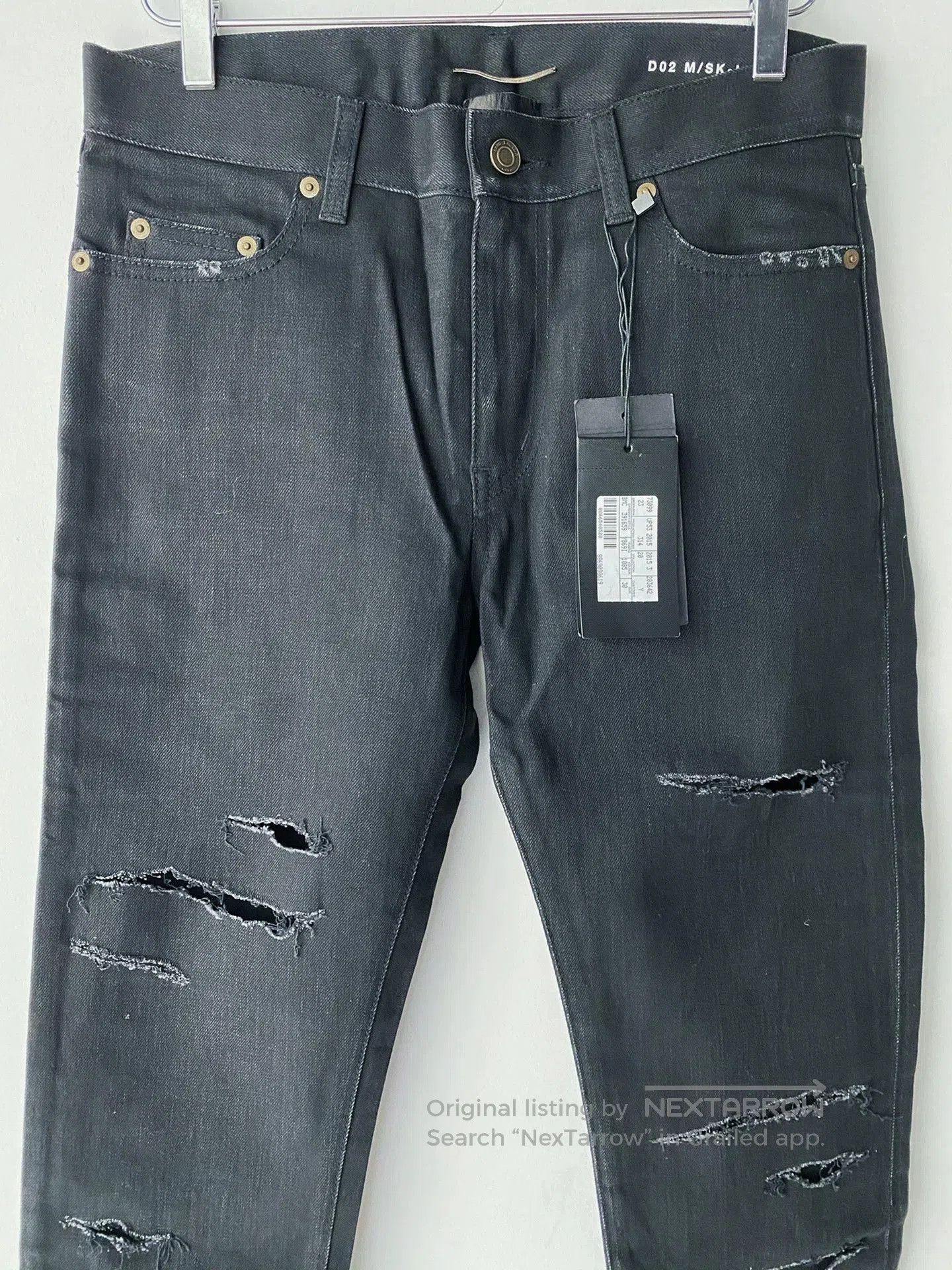 Saint Laurent Paris Saint Laurent SLPD02 15ss Distressed Black Jeans. Size US 30 / EU 46 - 1 Thumbnail