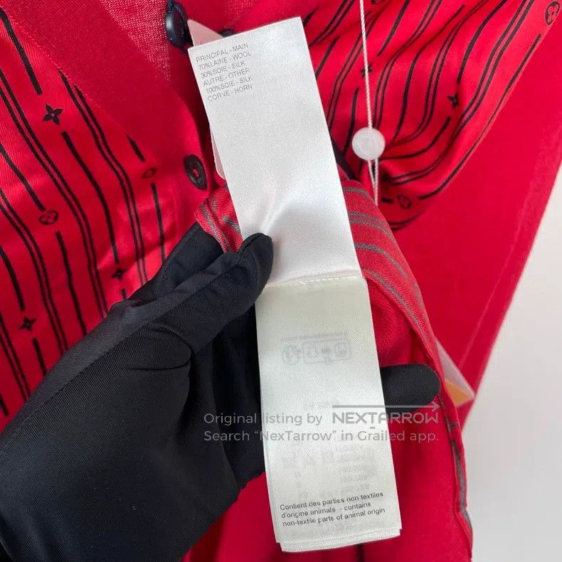 Louis Vuitton Louis Vuitton Red Wool Cardigan shirt Size US L / EU 52-54 / 3 - 6 Thumbnail