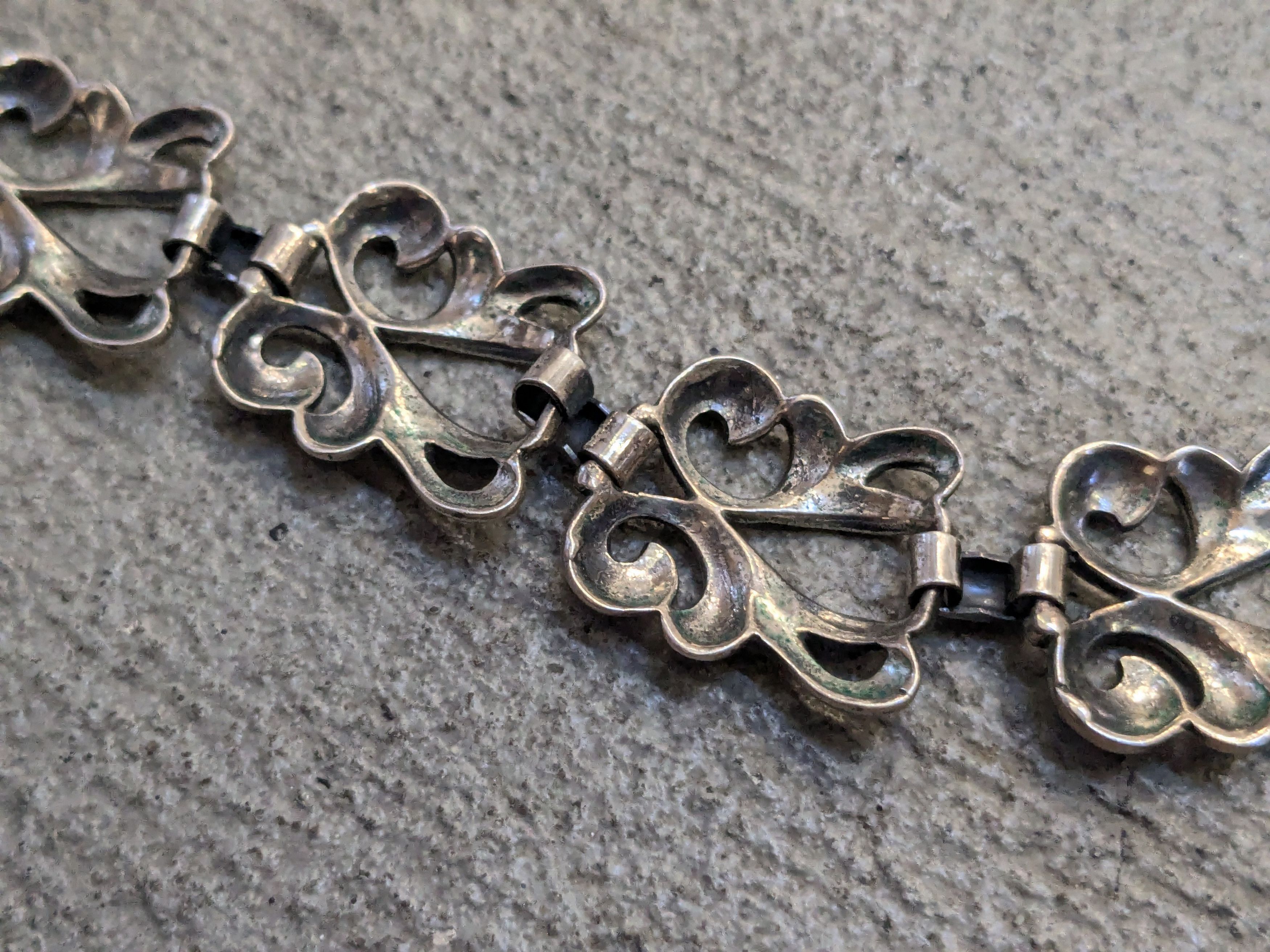 Sterling Silver Sterling Silver Danecraft Necklace Floral Fleur de Lis 15.5" Size ONE SIZE - 13 Thumbnail