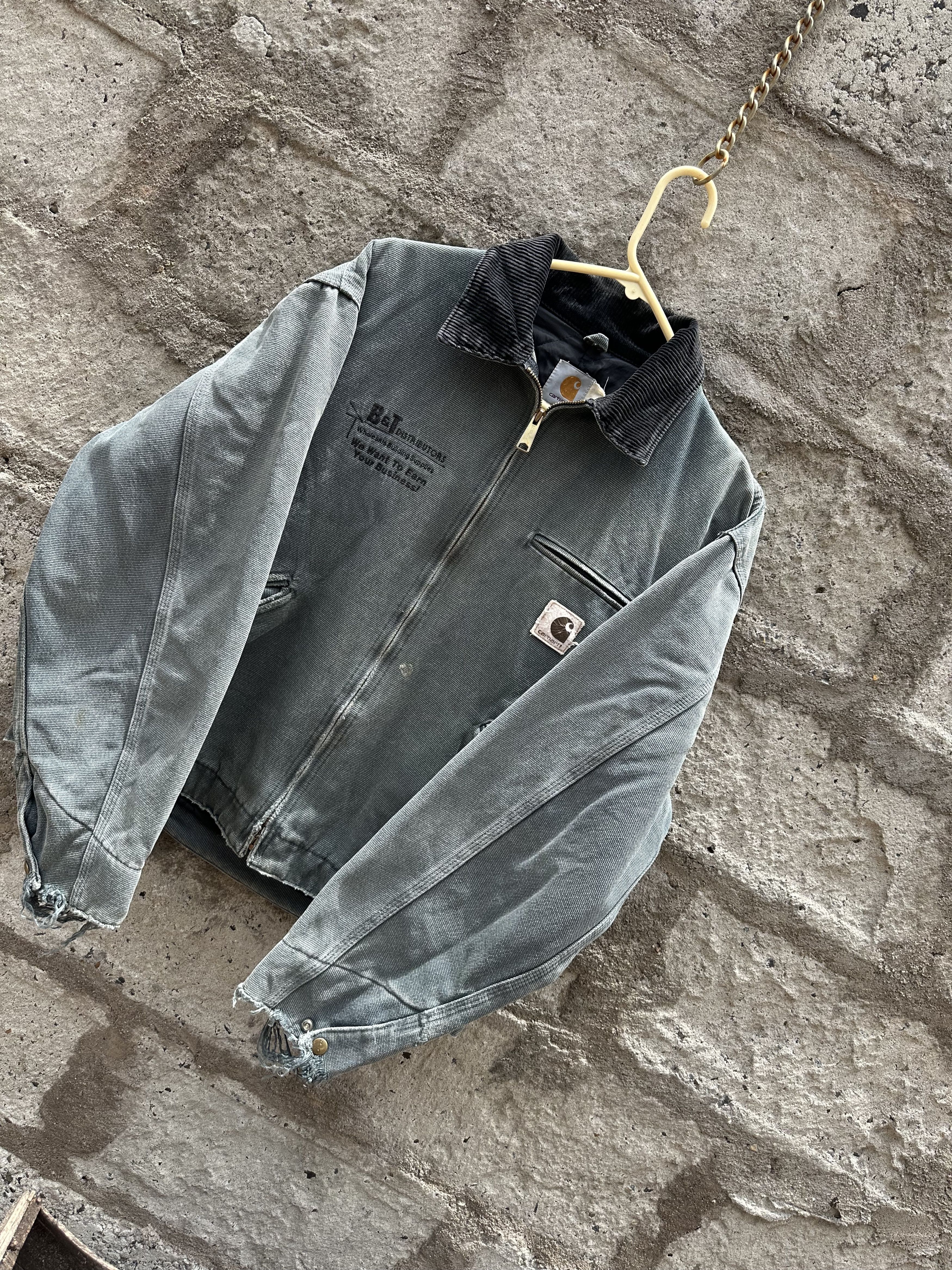 Carhartt 90s Carhartt Detroit Jacket J01 - Faded Gray / Distressed Size US L / EU 52-54 / 3 - 2 Thumbnail