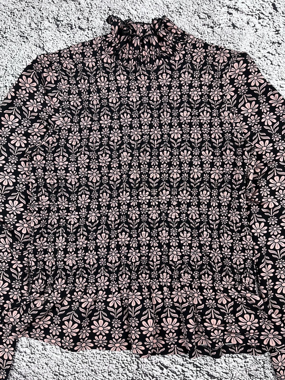 Sandro Vintage Sandro Stretch Floral Turtleneck Blouse Top Size M / US 6-8 / IT 42-44 - 3 Thumbnail