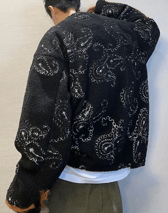 Vintage Street Hip Hop Loose Lamb Wool Jacket Coat