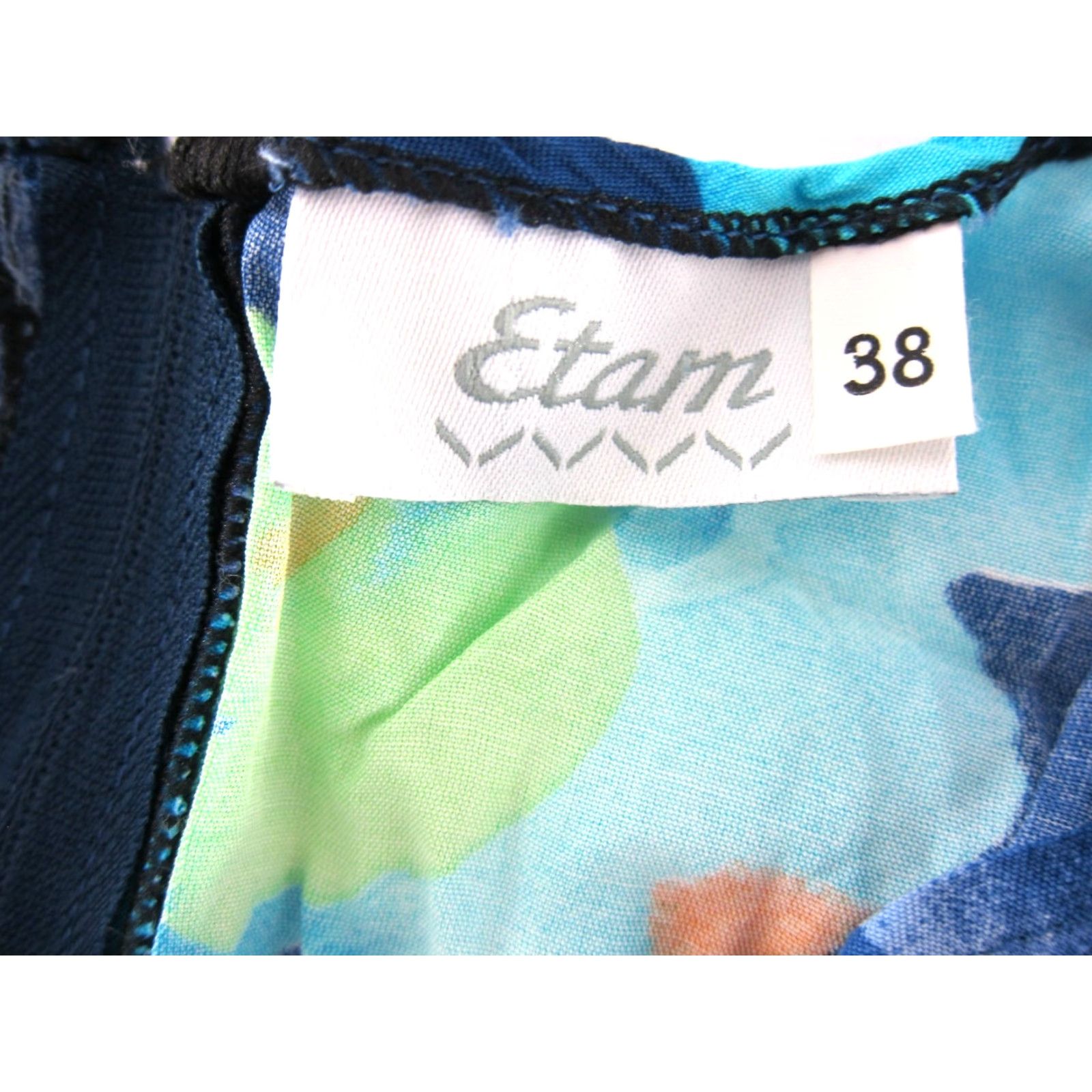 Vintage VINTAGE Etam Tank Dress Sun Floral Blue Orange Green Blue 90s Y2K Sun Dress Classic Etam Floral Tank Dress Women Small XS? Size S / US 4 / IT 40 - 3 Thumbnail