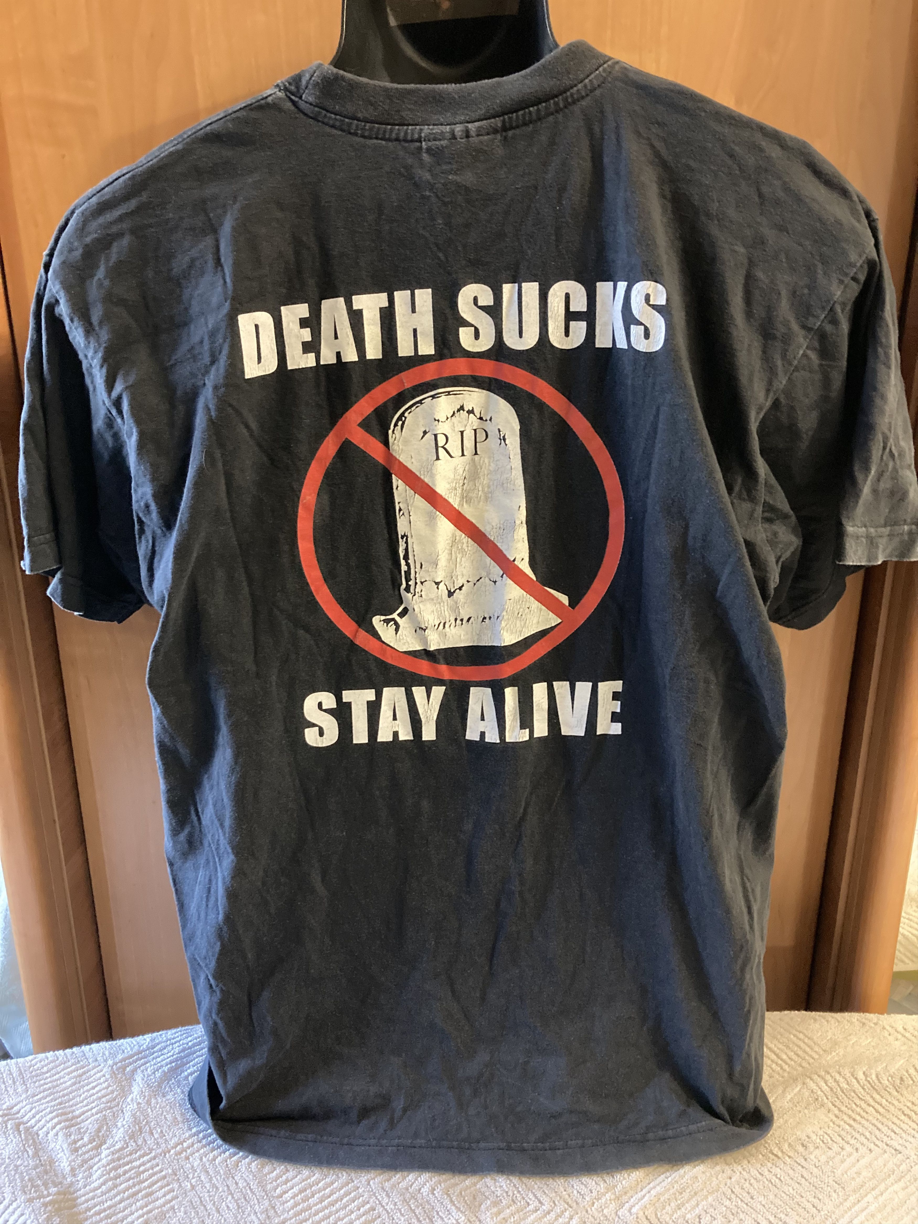 Band Tees Vintage Death Sucks Stay Alive Tee Size US XL / EU 56 / 4 - 1 Thumbnail