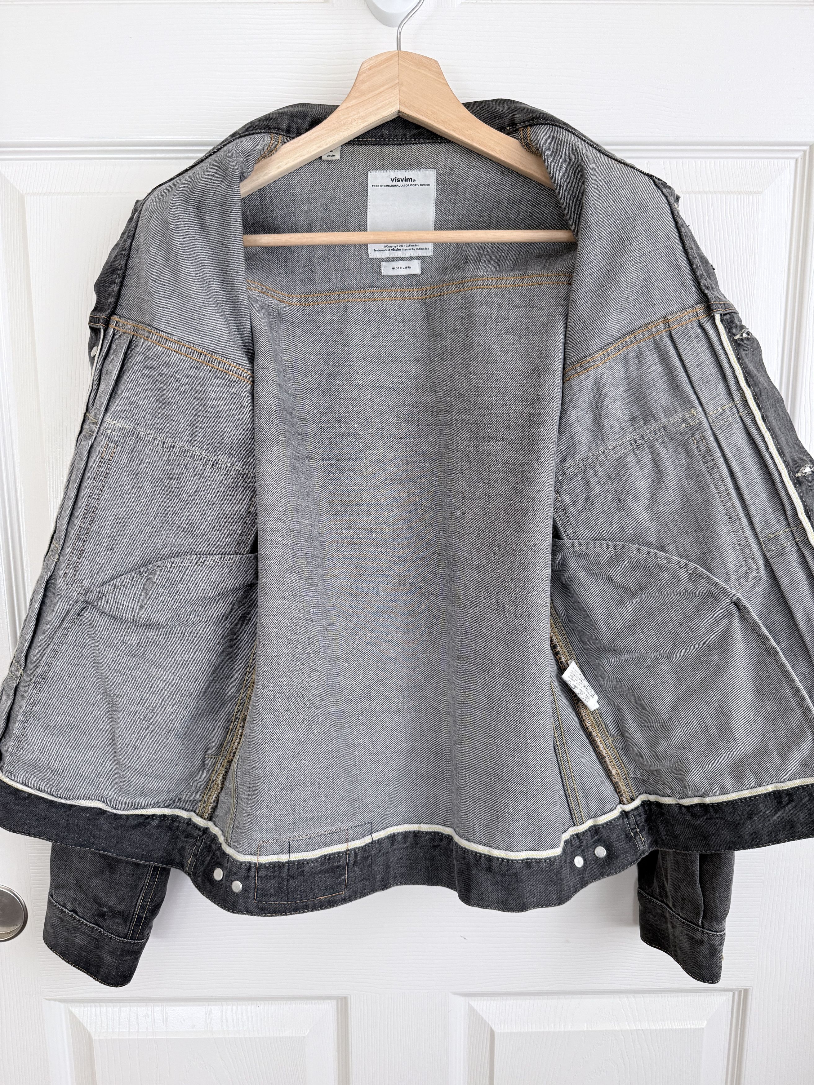 Visvim SS 101 JKT DMGD WASHED BLACK Size US M / EU 48-50 / 2 - 6 Thumbnail