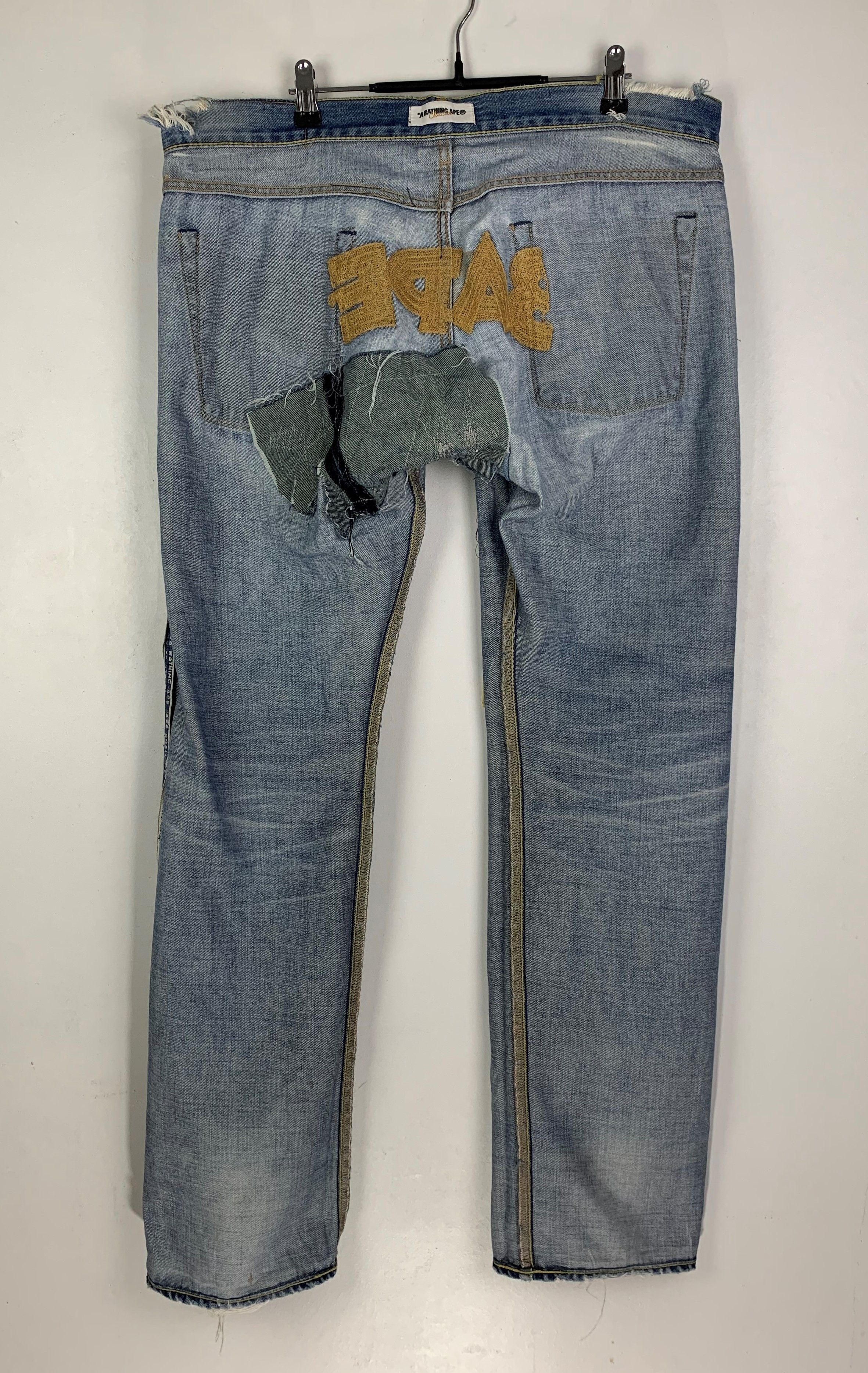 Bape OG A Bathing Ape Distressed Bape Jeans Bapesta Denim Size US 38 / EU 54 - 15 Thumbnail