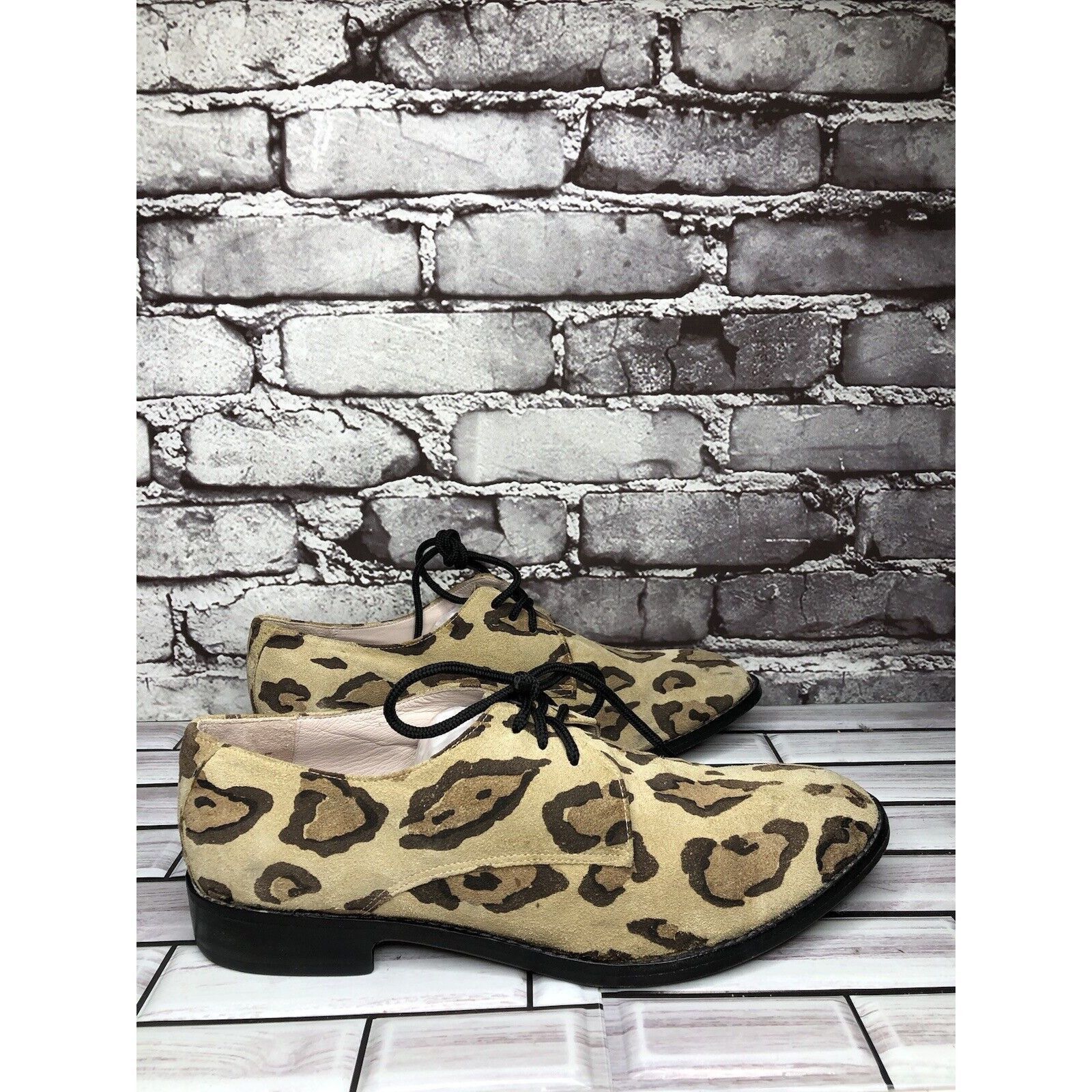 Other Penelope And Coco Leopard Print Suede Leather Oxfords Shoes Size US 10 / IT 40 - 19 Thumbnail