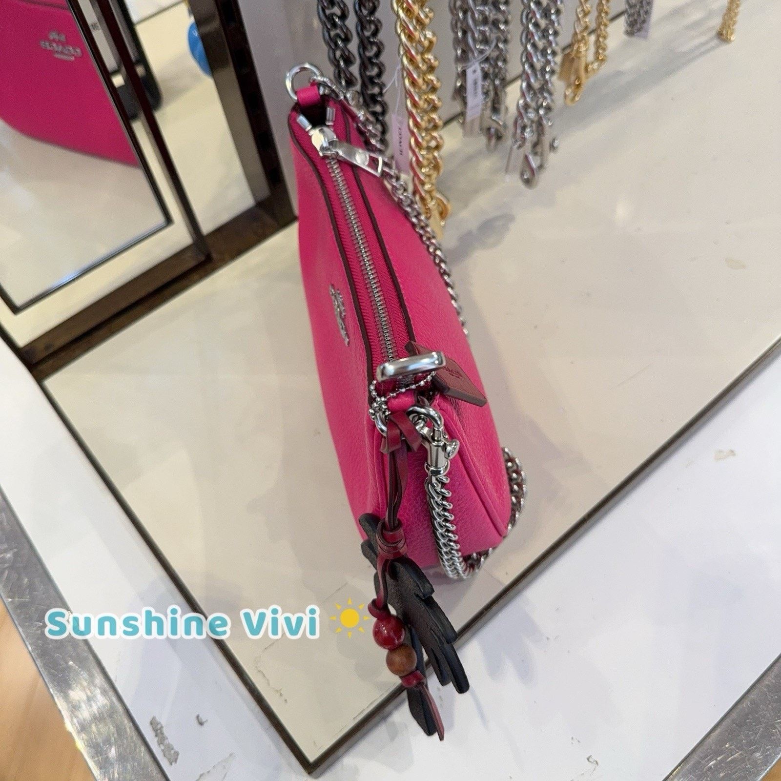 Coach NWT Coach Teri Mini Crossbody Tree Charm CBG80, Dragon Fruit Size ONE SIZE - 3 Thumbnail