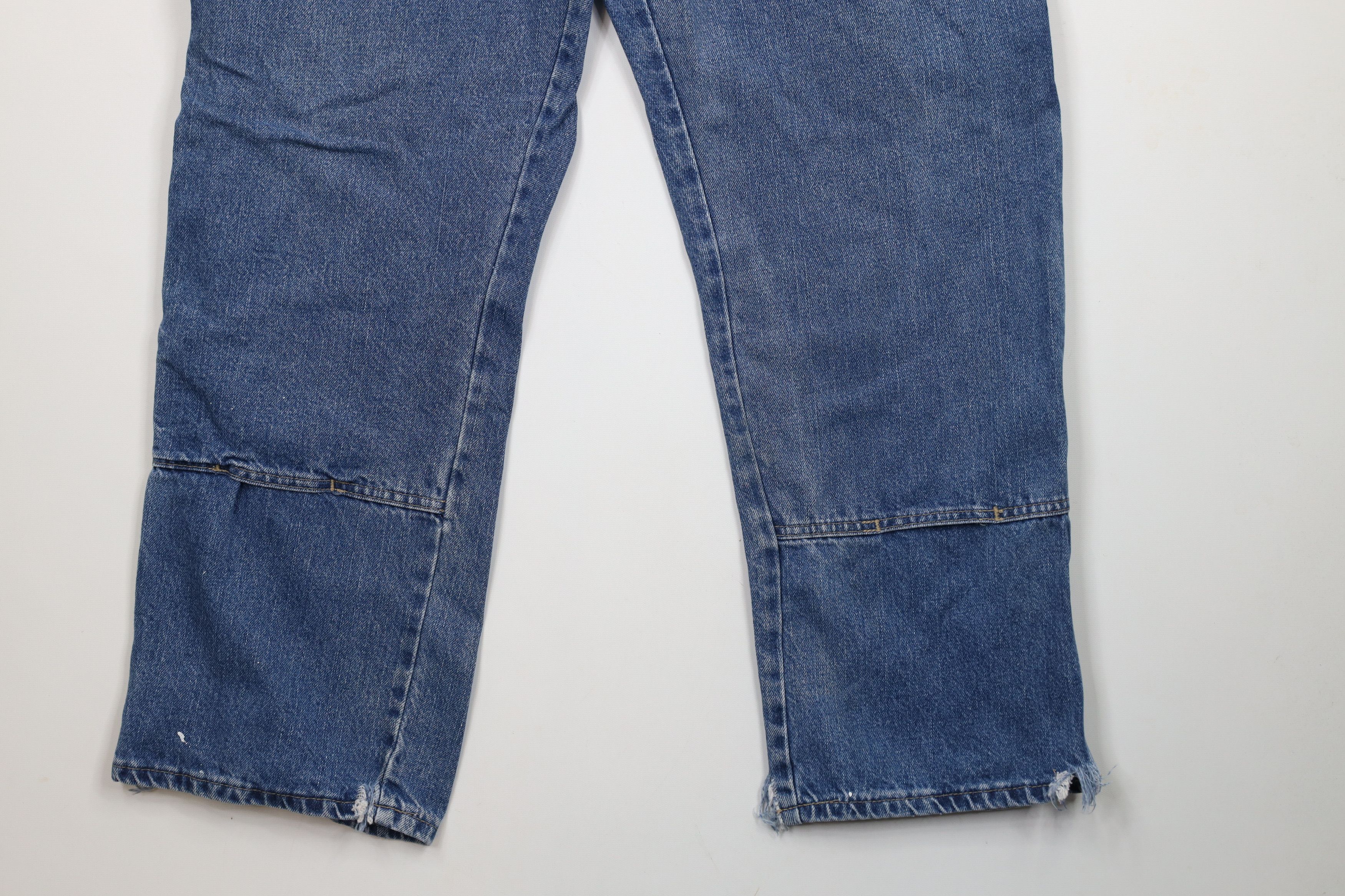 Dickies × Vintage Vintage Y2K Dickies Spell Out Wide Leg Dungaree Jeans Blue Size US 38 / EU 54 - 4 Thumbnail