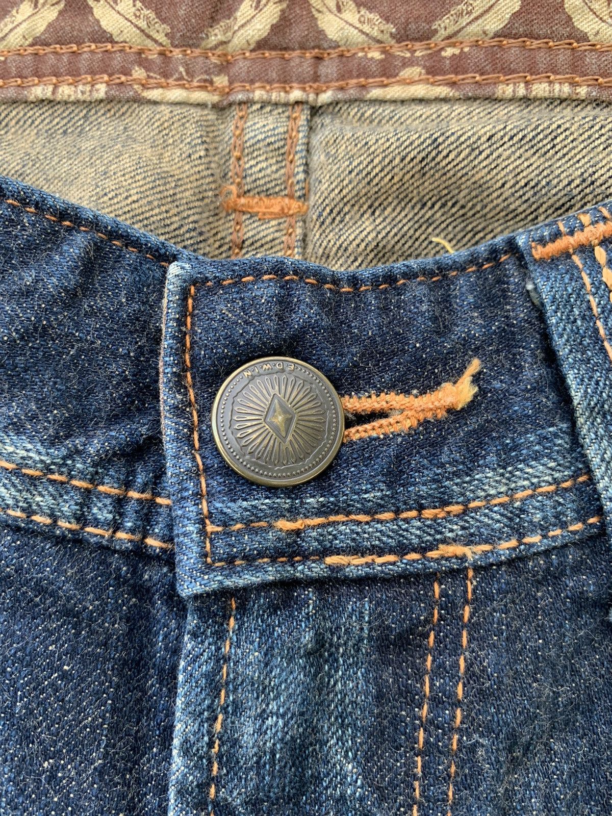 Edwin FLARE💥 EDWIN NAVAJO HIPPIES STYLE RUSTY DISTRESSED DENIM Size US 32 / EU 48 - 16 Thumbnail
