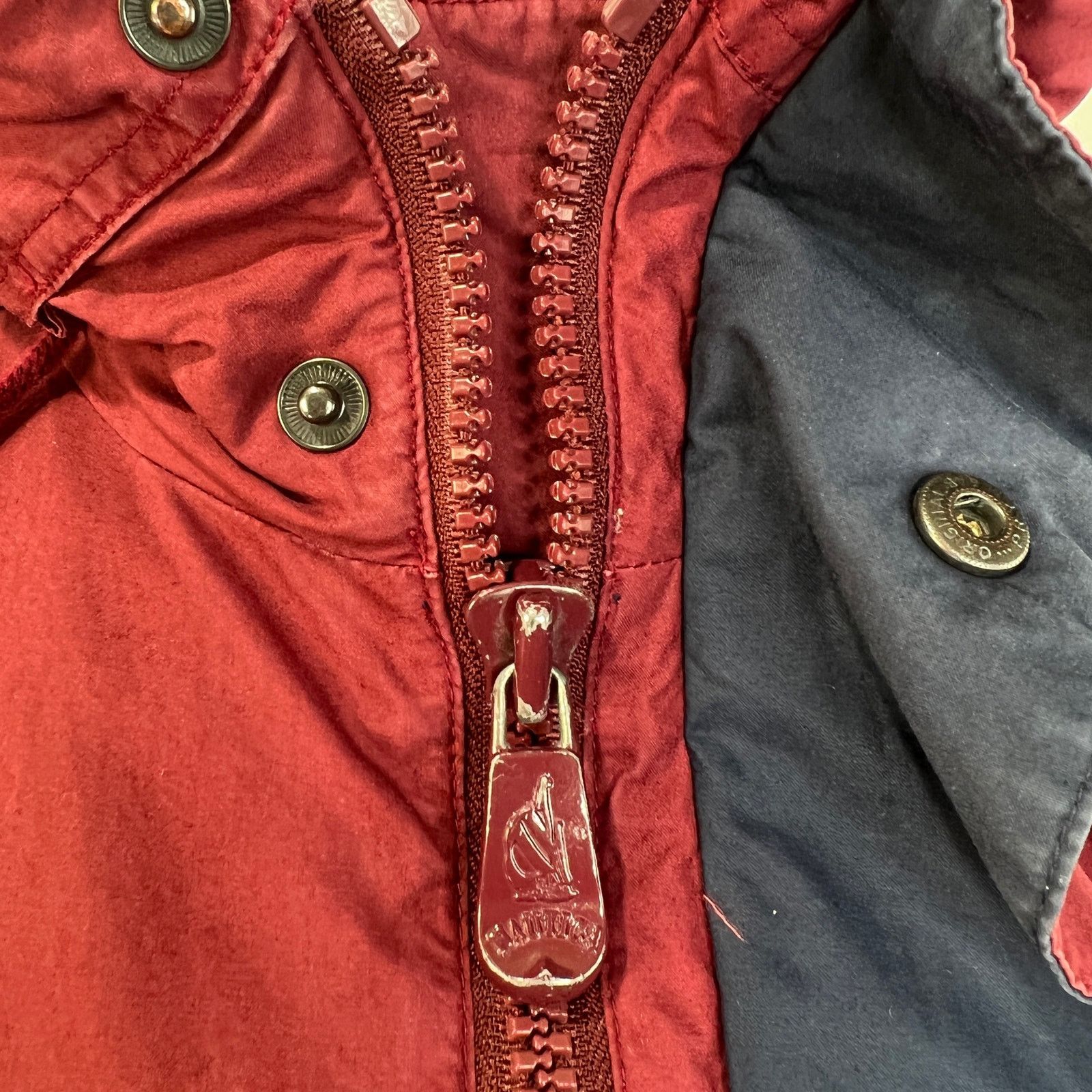 Nautica × Vintage Vintage 80s Nautica Down Puffer Coat Hooded Burgundy Red Size US M / EU 48-50 / 2 - 6 Thumbnail
