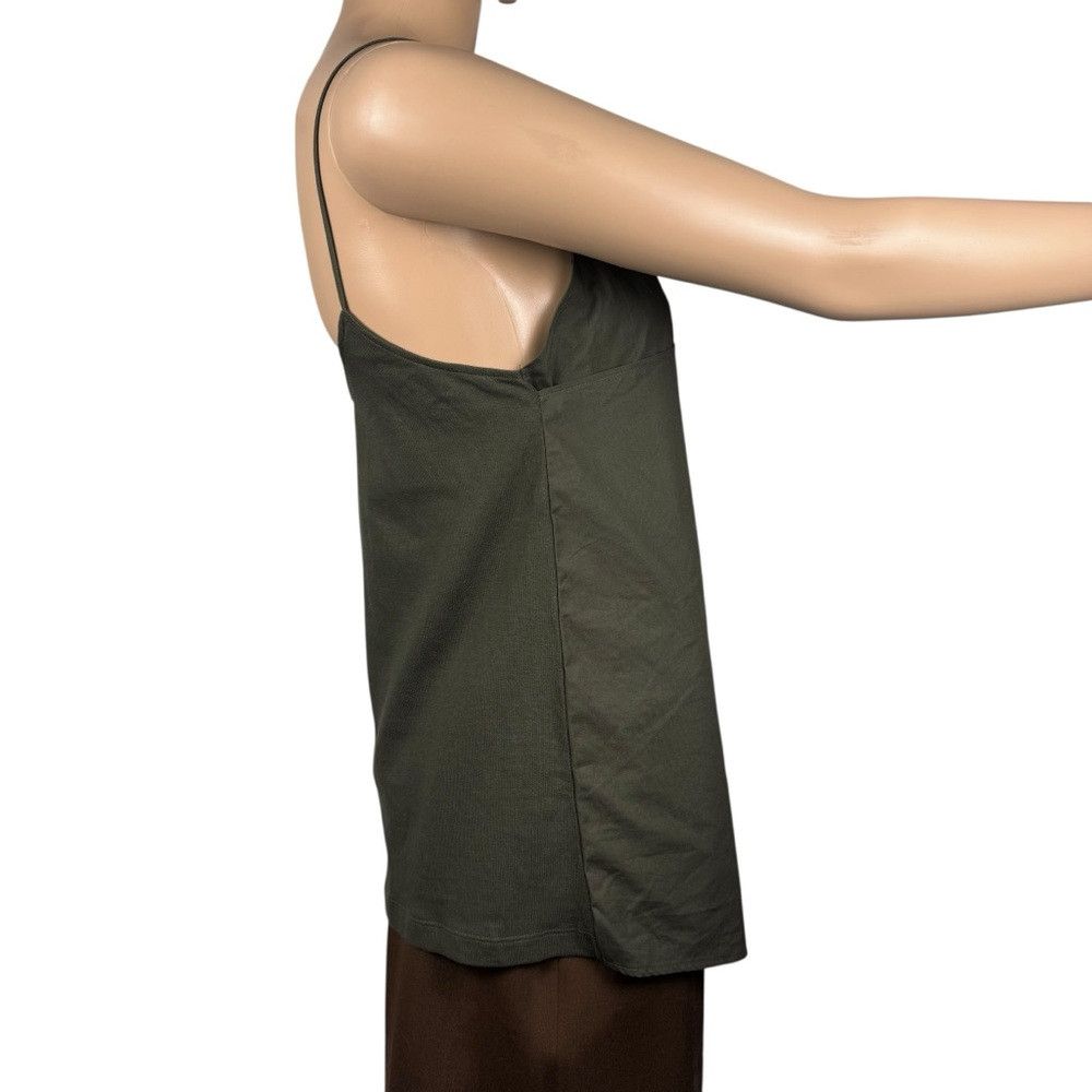 Zara NWT New ZARA Asymmetric Cotton Dark Green Top Size S Size S / US 4 / IT 40 - 5 Thumbnail