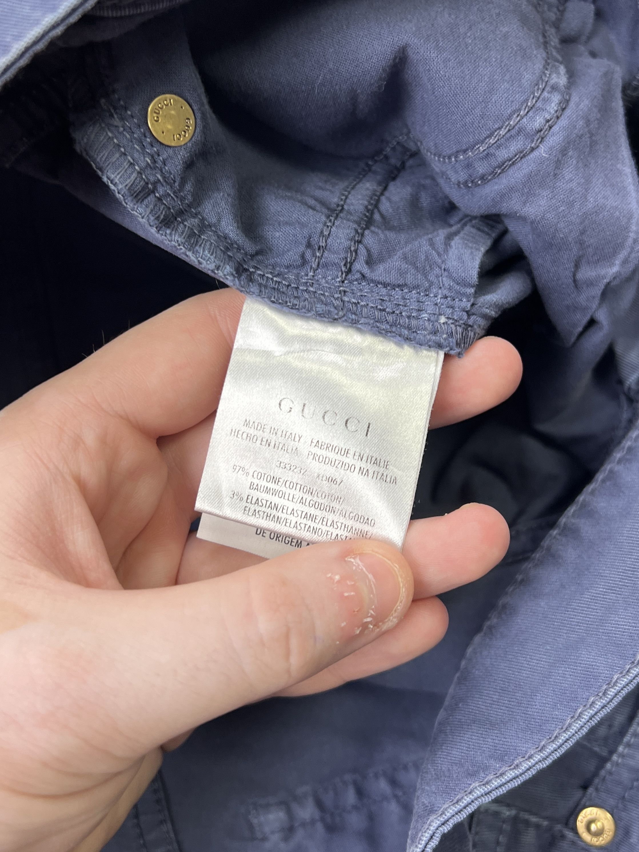 Gucci Gucci New Leggings Blue Denim Jeans Pants (Y0863) Size US 26 / EU 42 - 8 Thumbnail