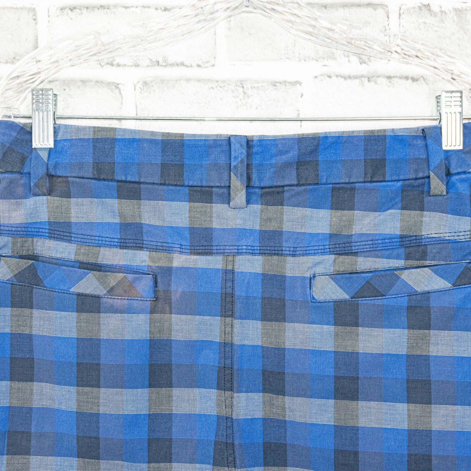 Lululemon Lululemon Men's Blue gray Checker Chino Shorts Size 34 Size US 34 / EU 50 - 9 Thumbnail