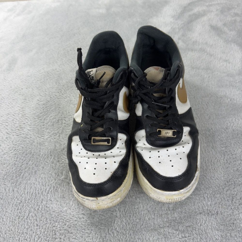 Nike Nike Air Force 1 Low Black White Metallic Gold Men’s Size 9 Size US 9.5 / EU 42-43 - 8 Thumbnail