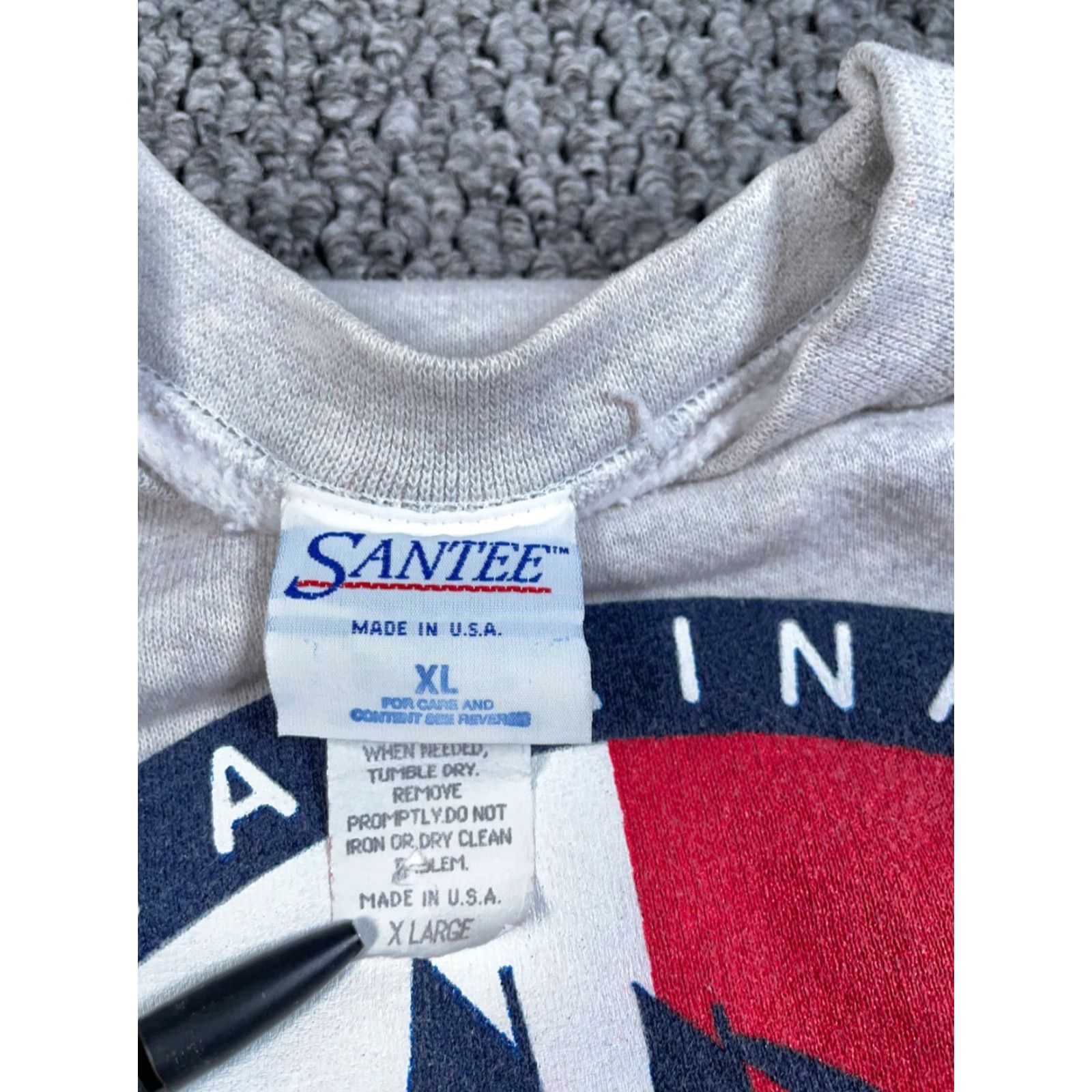 Vintage VTG Santee Sweatshirt Adult XL Heather Gray Mackinac Island Print 90s City Nature Nautical Retro Graphic Print Michigan Made in USA Size US XL / EU 56 / 4 - 3 Thumbnail