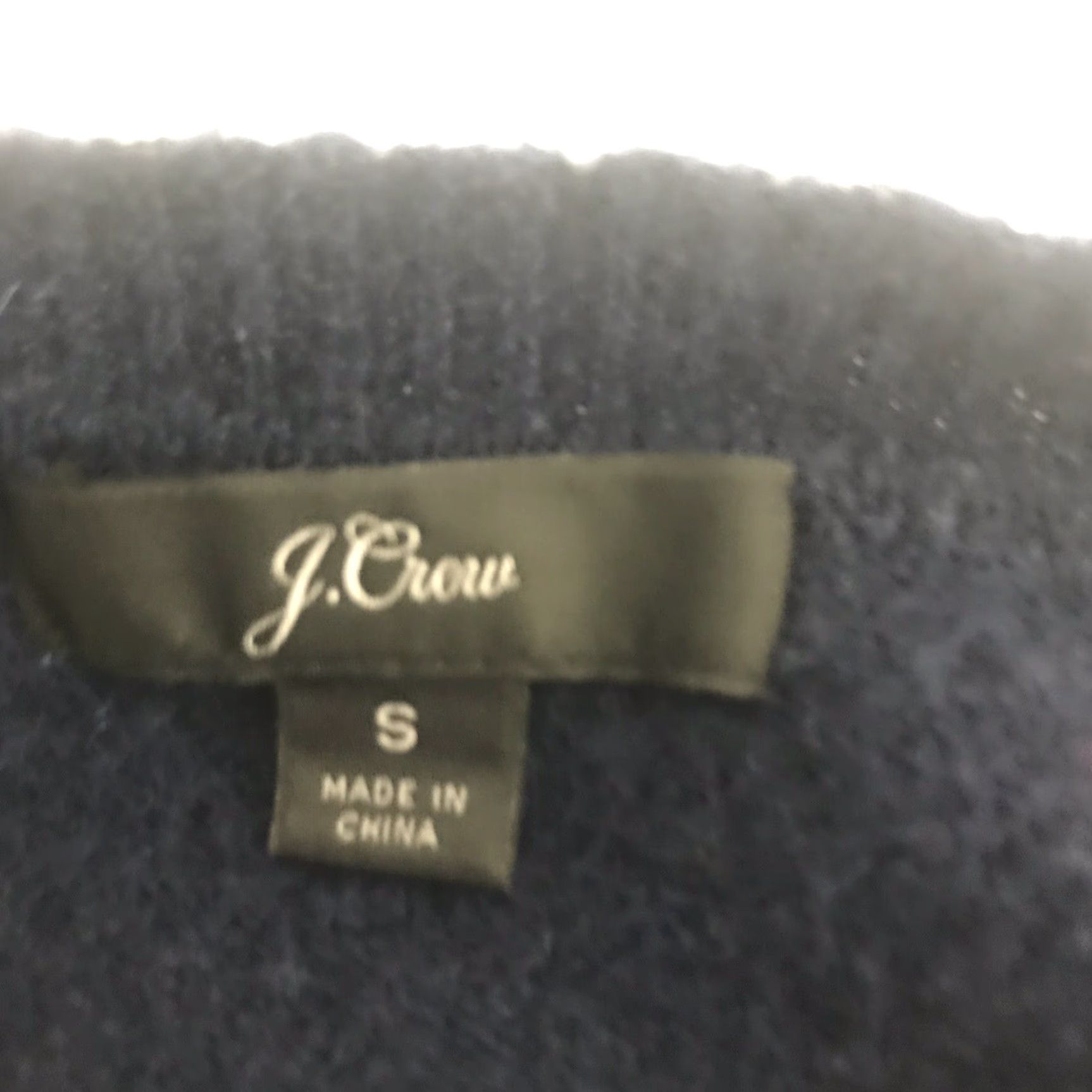 J.Crew J.CREW Womens Small V-Neck Sweater Pullover Navy Blue Merino Wool Side Split Size S / US 4 / IT 40 - 4 Thumbnail