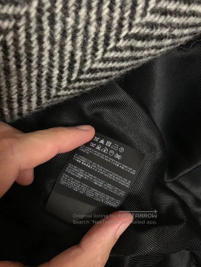 Saint Laurent Paris Saint Laurent Herringbone Wool Coat. Size US XL / EU 56 / 4 - 8 Thumbnail