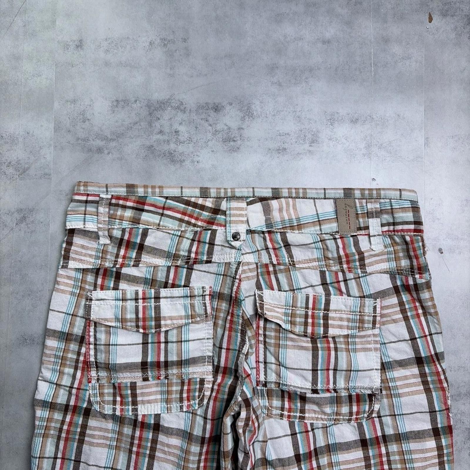 UNIONBAY Y2K Plaid Union Bay Grunge Mini Cargo Skater Shorts Size 31" - 6 Thumbnail