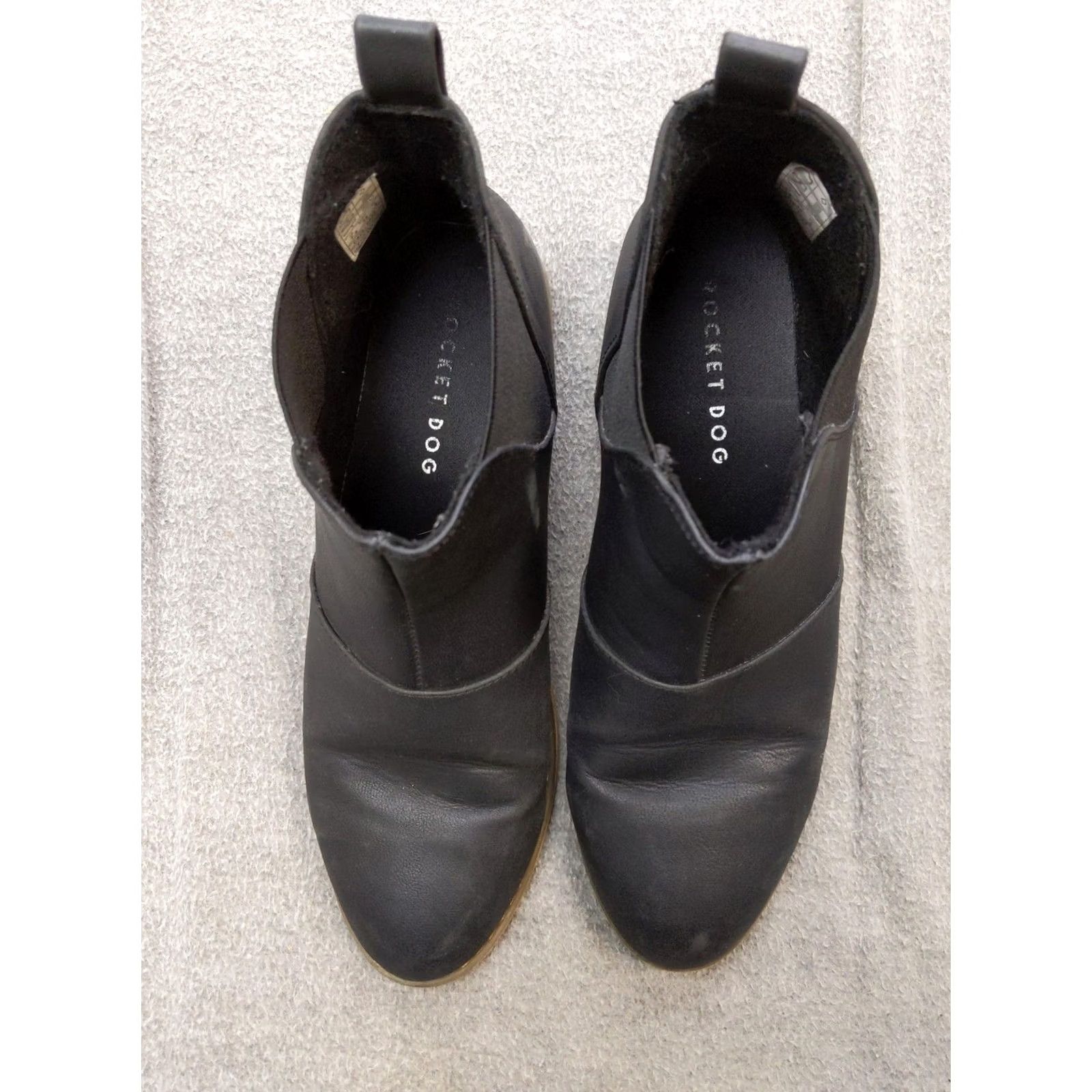 Vintage Rocket Dog Boots Womens 7.5 38 Black Synthetic Chelsea Ankle Booties Size US 8 / IT 38 - 2 Thumbnail