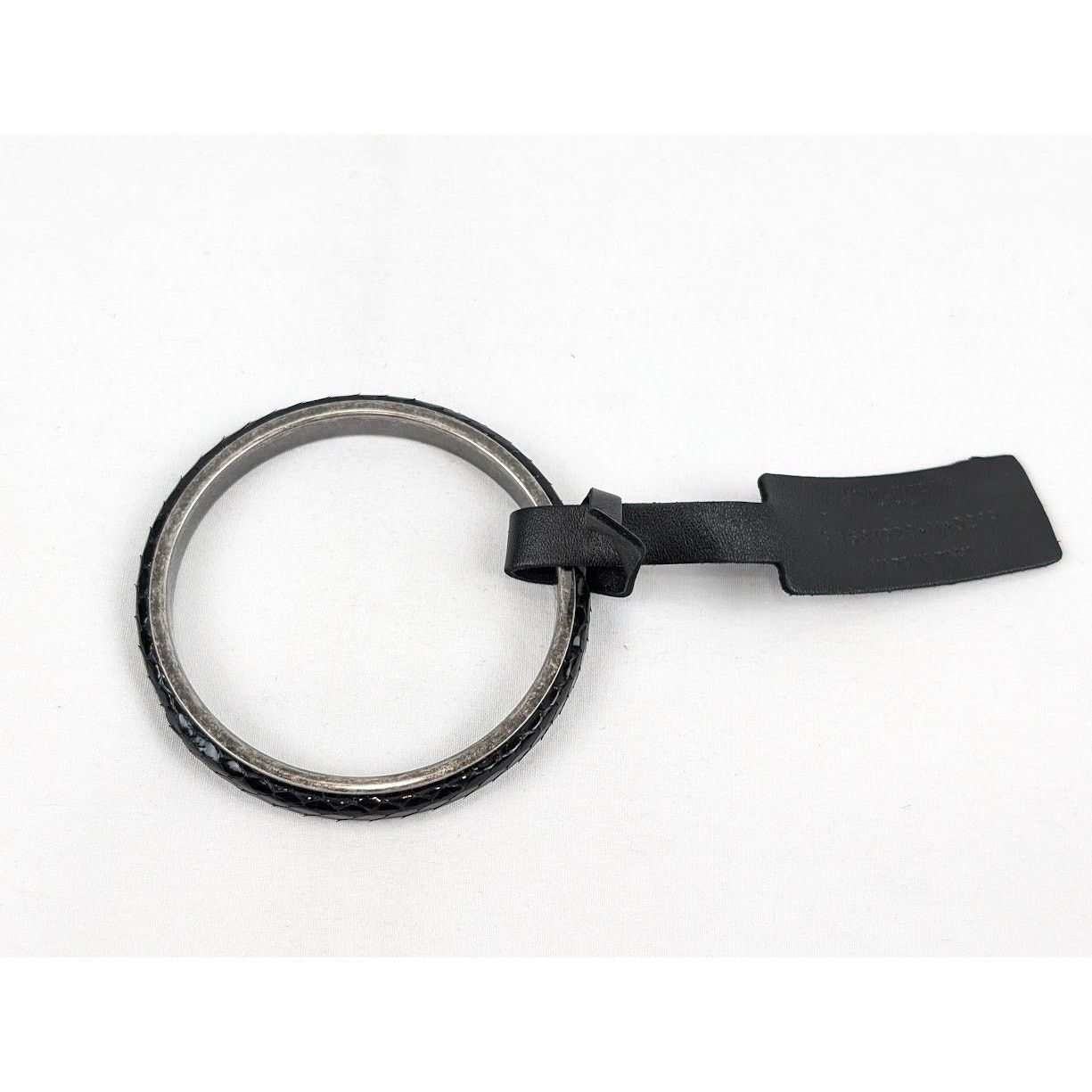 Saint Laurent Paris o1rshd1 Q:2 / Size: M / Metal Python Bangle in Black Size ONE SIZE - 8 Thumbnail