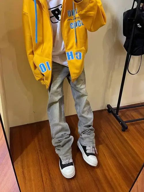 Japanese Brand × Jean Washed Gray Heavyweight Baggy Jeans Size US 31 - 4 Thumbnail