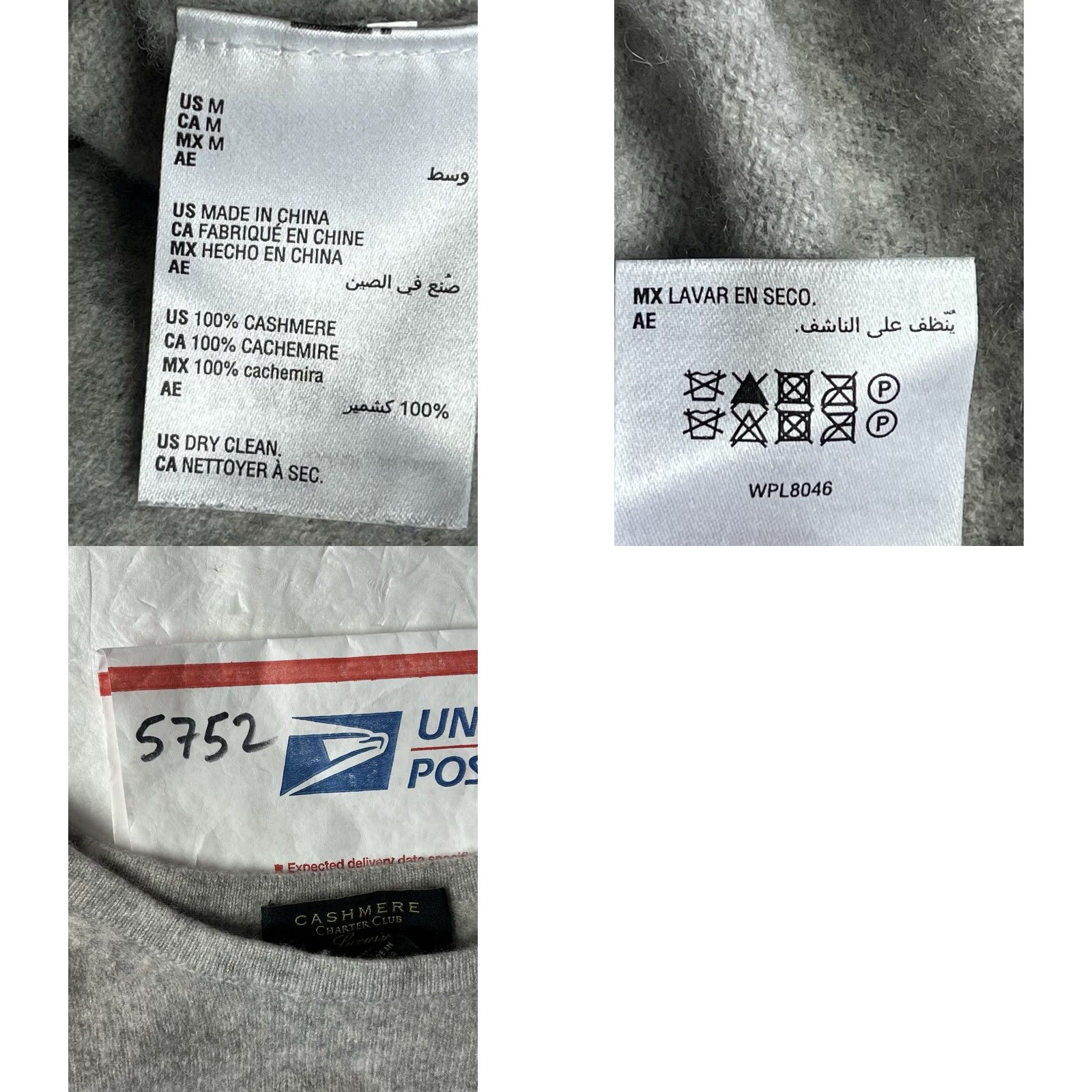 Charter Club Charter Club Sweater Crewneck 100% Cashmere Gray Small Women's Pullover Knit Crew Neck Casual Regular Fit Size S / US 4 / IT 40 - 8 Thumbnail