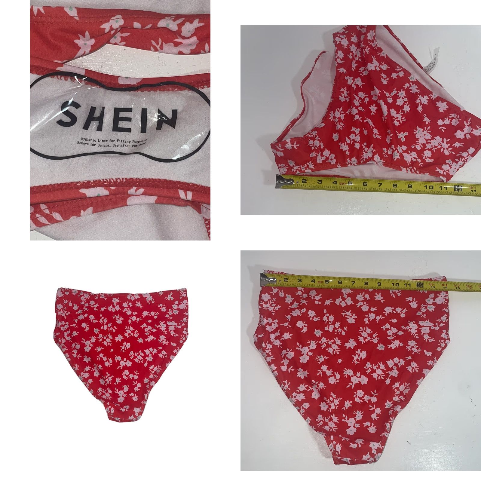 Shein shein bikini 2 piece swimsuit Large floral red white green nwot padded new Woman Bikini Top Bottoms VIP Beach 2010s Mens Womens Girls Boys unsure Size ONE SIZE - 8 Thumbnail