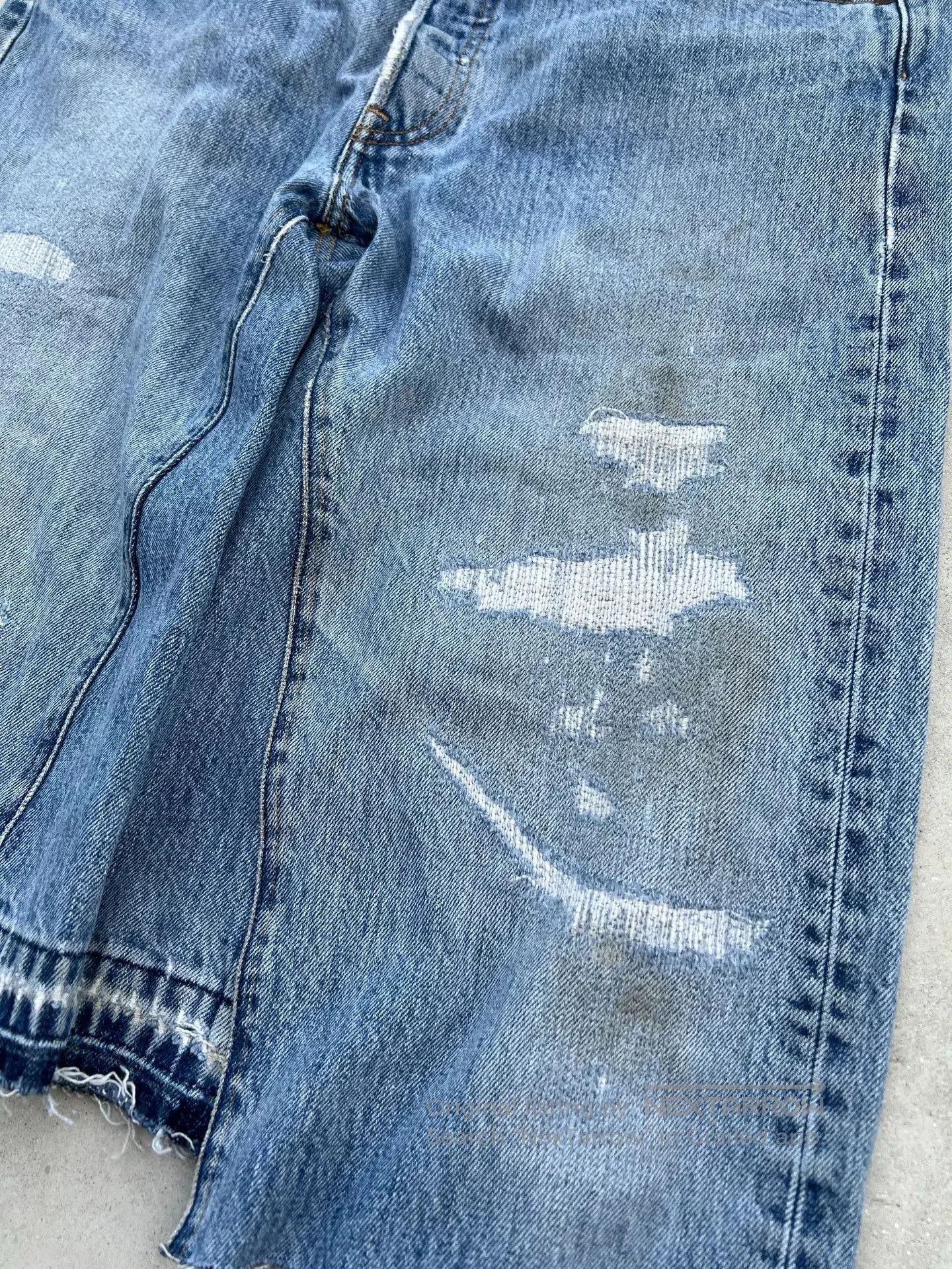 Vintage Vintage 90s Levis Baggy Cropped Jeans. Size US 33 - 2 Thumbnail