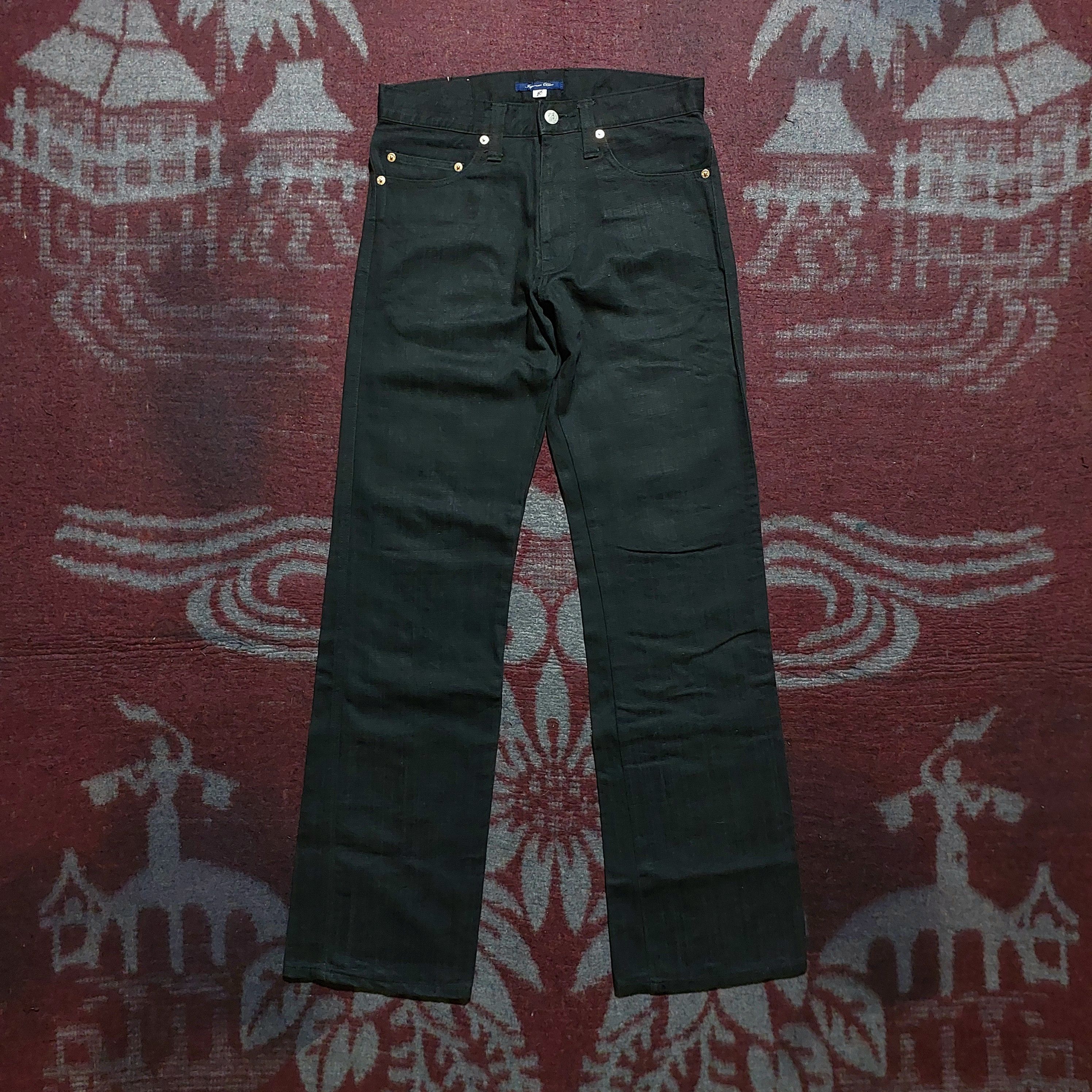 Tornado Mart Japanois Bleu red rose embroidered black denim Size US 30 / EU 46 - 3 Thumbnail