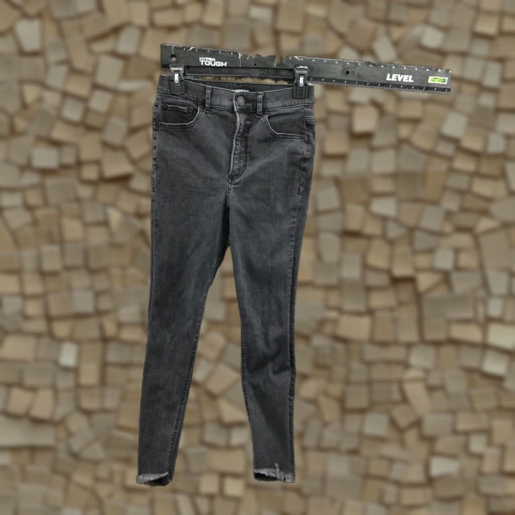 Express Express Jeans 4 Womens Dark Wash Black Ankle High Rise 26in Inseam 5-Pocket Cotton Denim Size 27" / US 4 / IT 40 - 1 Thumbnail