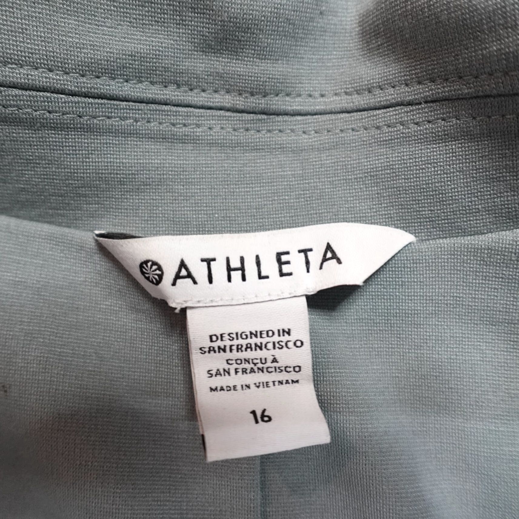 Athleta Athleta Blazer Women 16 Blue Solid Open Front Patch Pockets Tuxedo Mid-Length Size XXL / US 16-18 / IT 52-54 - 2 Thumbnail
