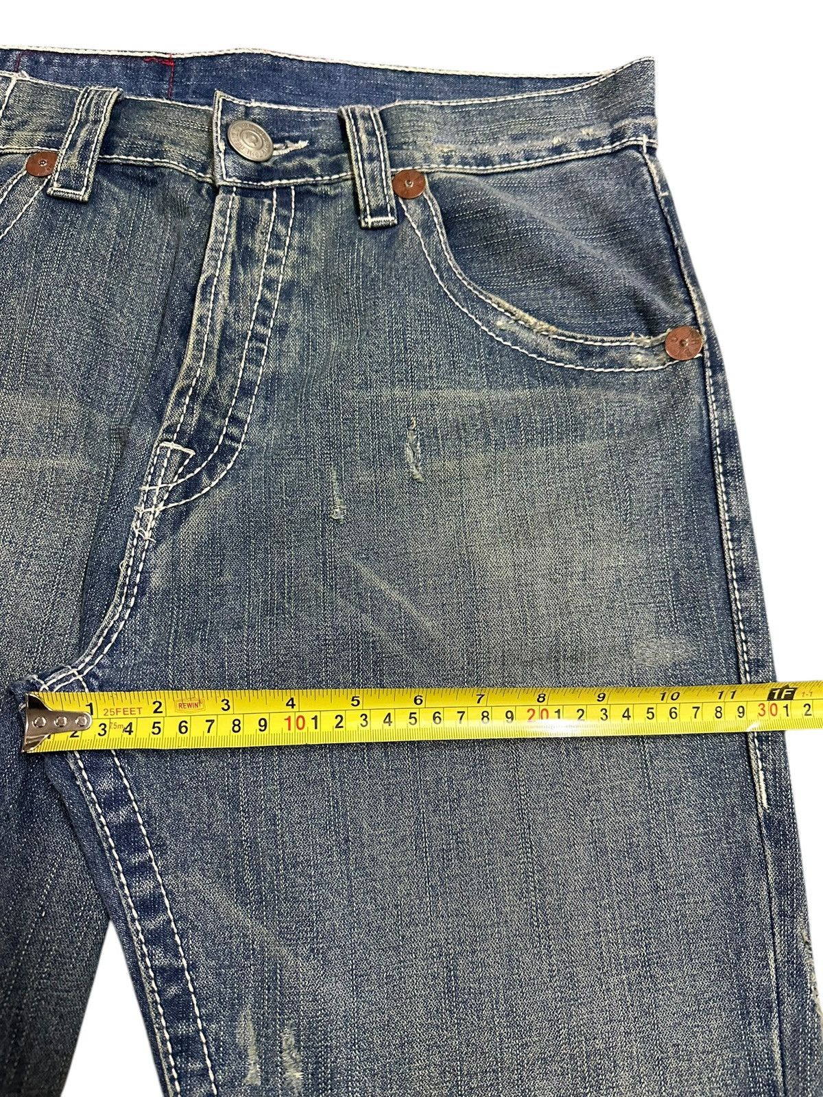 Japanese Brand Vintage True Religion Blue Wash Style Loose Jeans Size US 36 / EU 52 - 15 Thumbnail