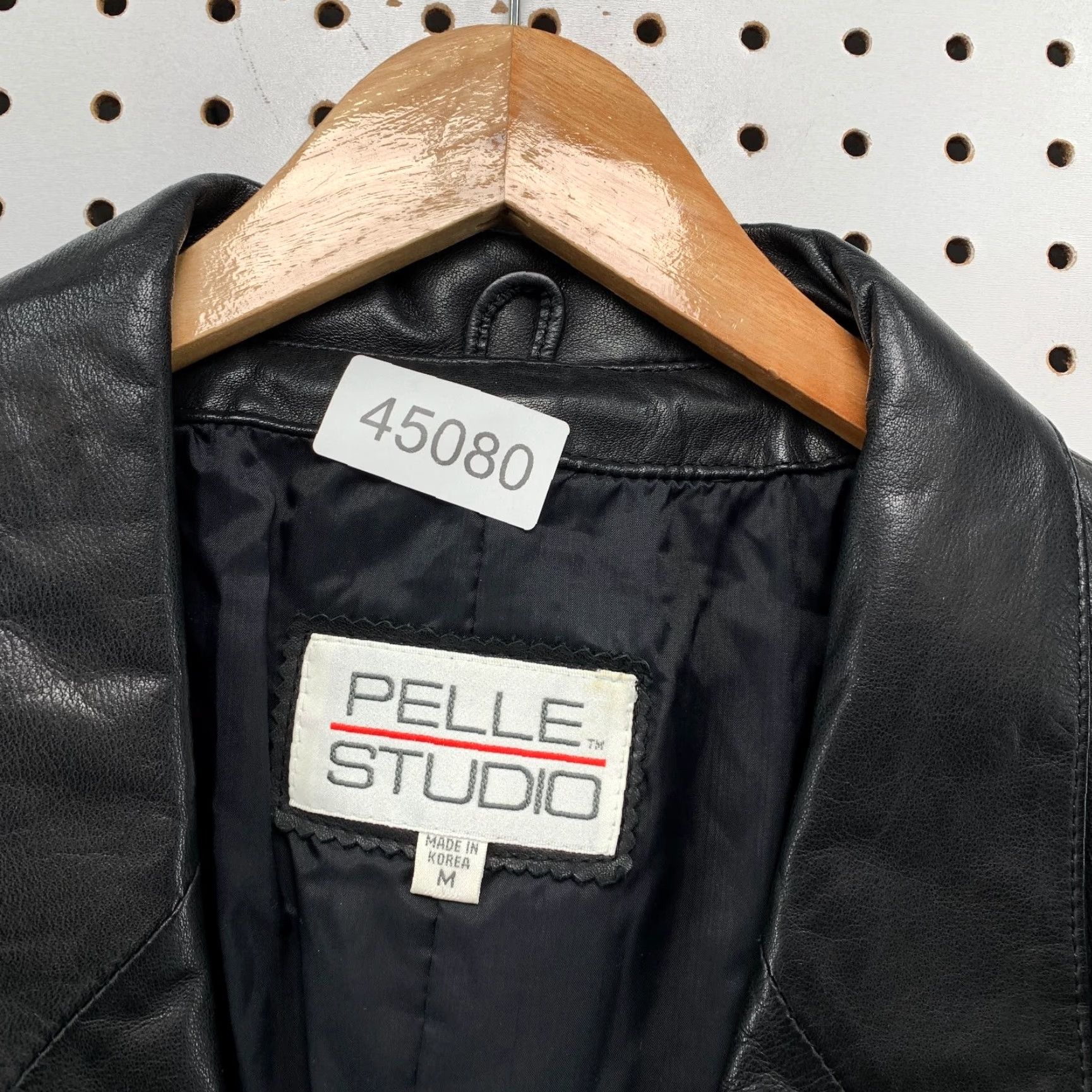 Vintage VINTAGE Pelle Studio Blazer Jacket Womens Medium Black One Button Business Size M / US 6-8 / IT 42-44 - 5 Thumbnail