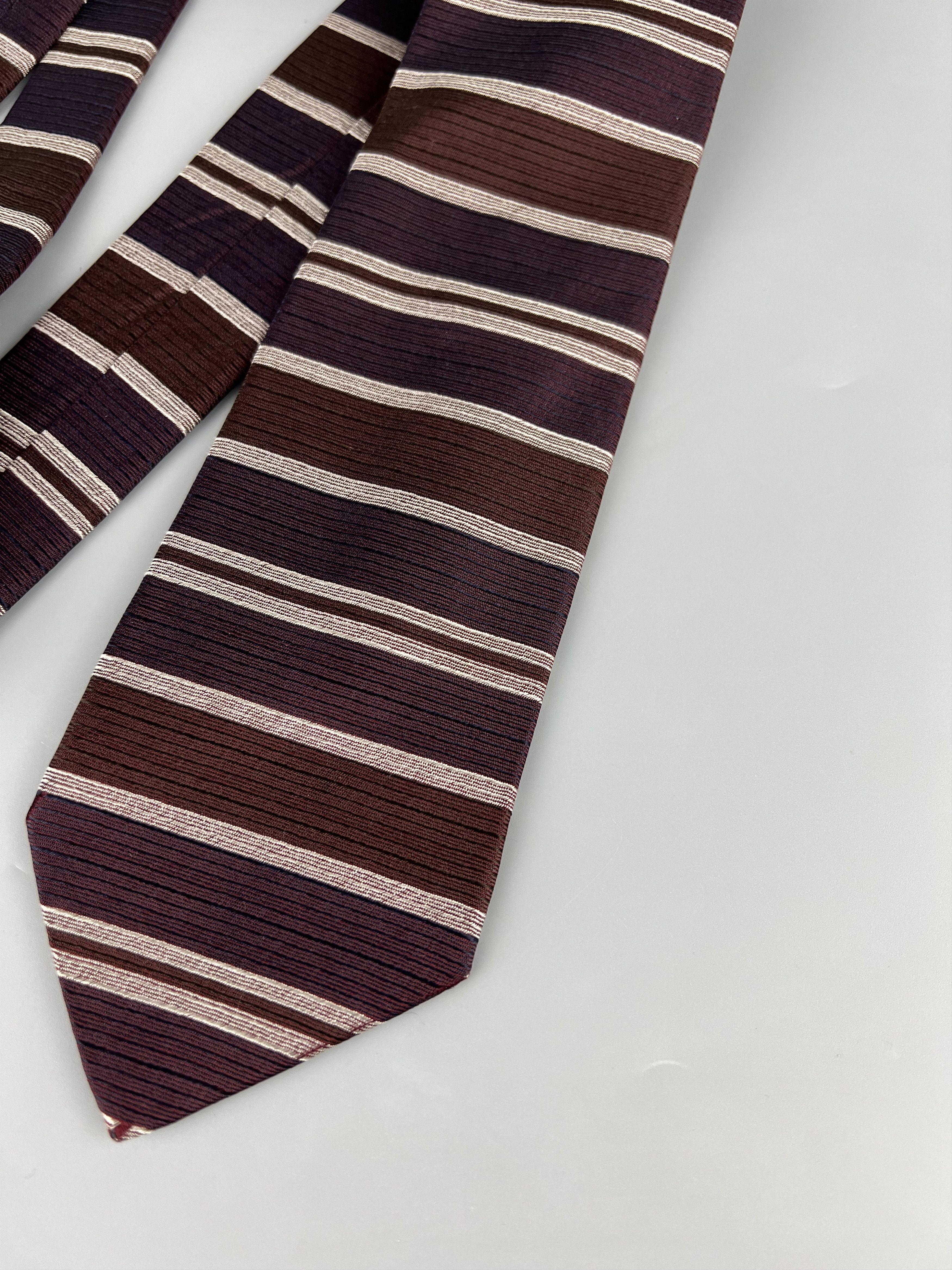 Salvatore Ferragamo Salvatore Ferragamo Striped Silk Tie Size ONE SIZE - 2 Thumbnail