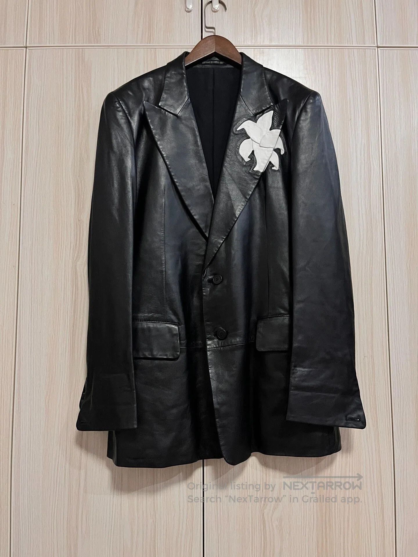 Yohji Yamamoto Yohji Yamamoto Black Blazer with Floral Design. Size US L / EU 52-54 / 3 - 1 Thumbnail