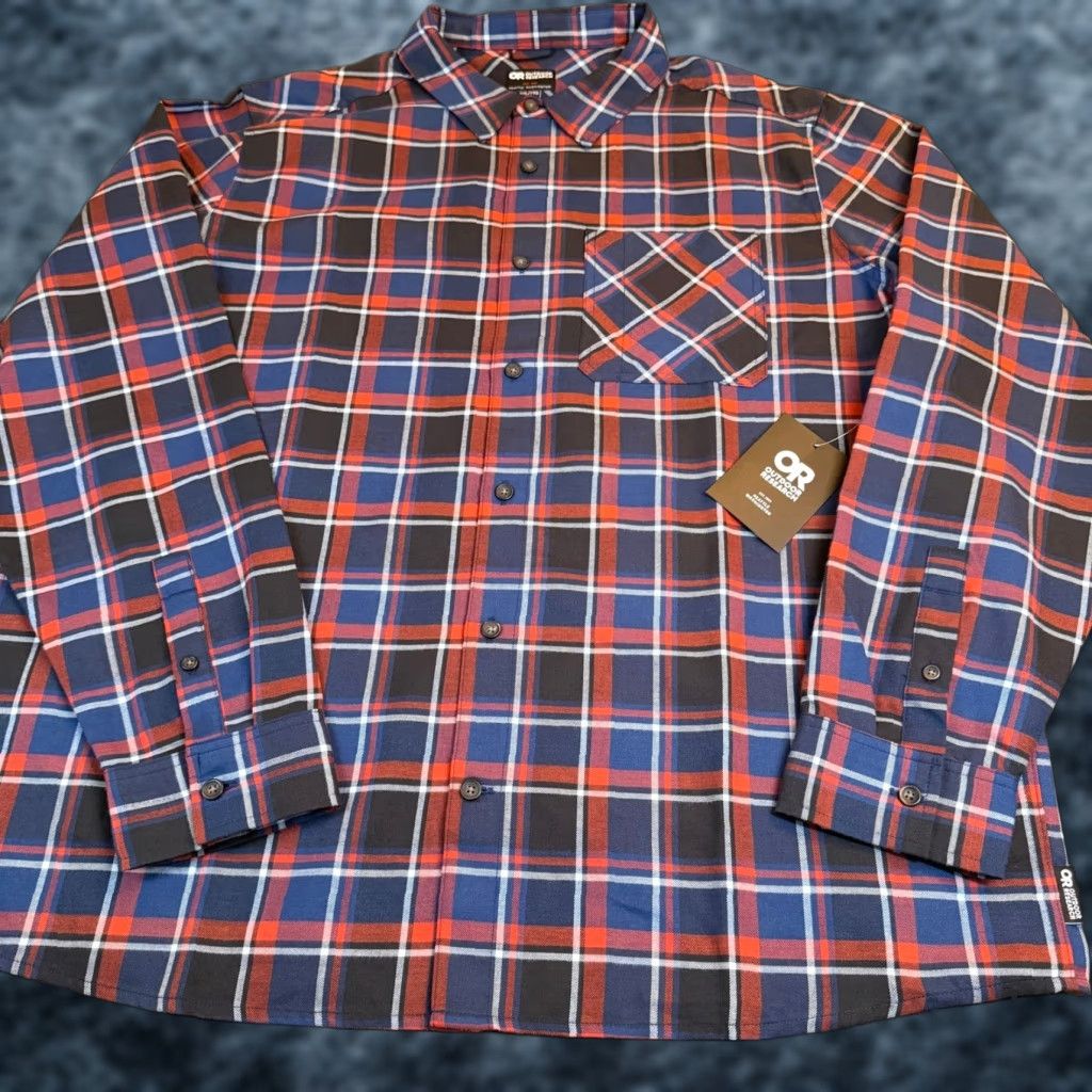 Outdoor Research Outdoor Research Ravenna Flannel Shirt Mens XXL 2XL Cenote Plaid 322031 NWT Size US XXL / EU 58 / 5 - 1 Thumbnail