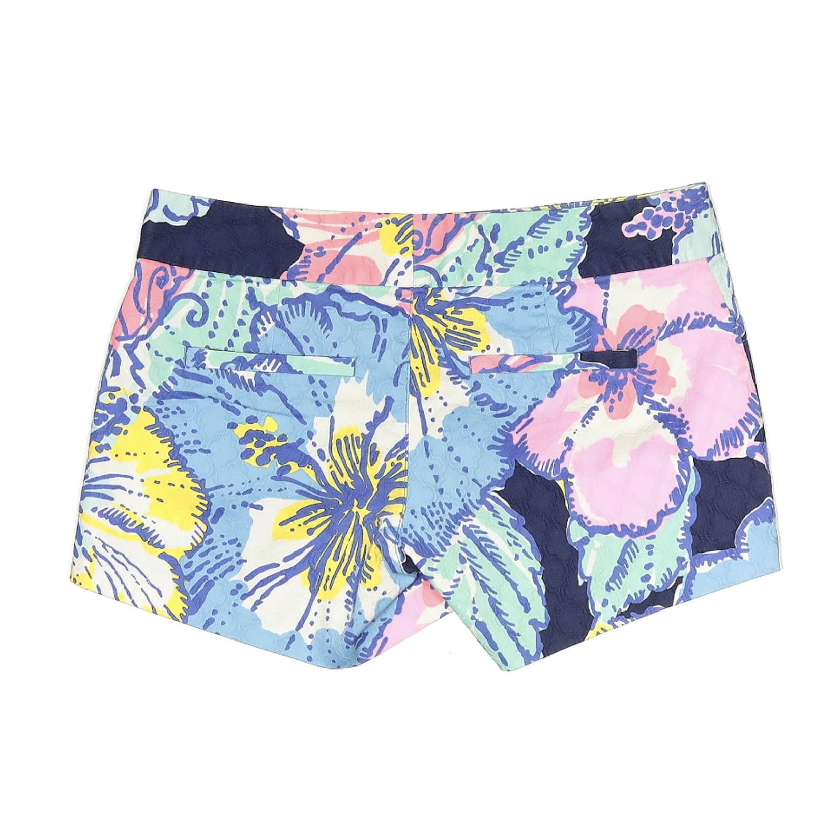 Other Lilly Pulitzer Size 0 Tropical Print Blue Shorts Size 25" / US 0 / IT 36 - 2 Thumbnail