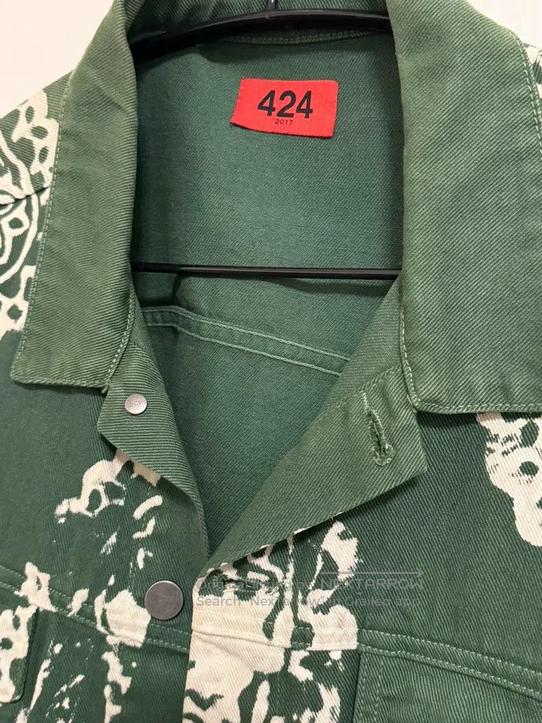 424 424 Cashew Flower Zip-Up Denim Jacket Size US L / EU 52-54 / 3 - 4 Thumbnail