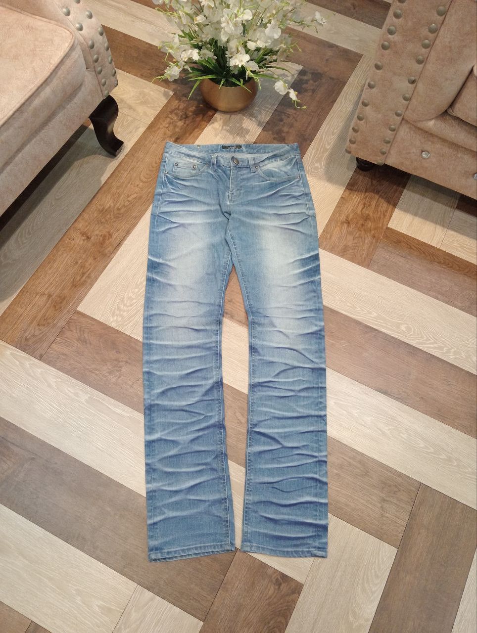 LAGUST BLUE WASHED STRETCH DENIM JEANS