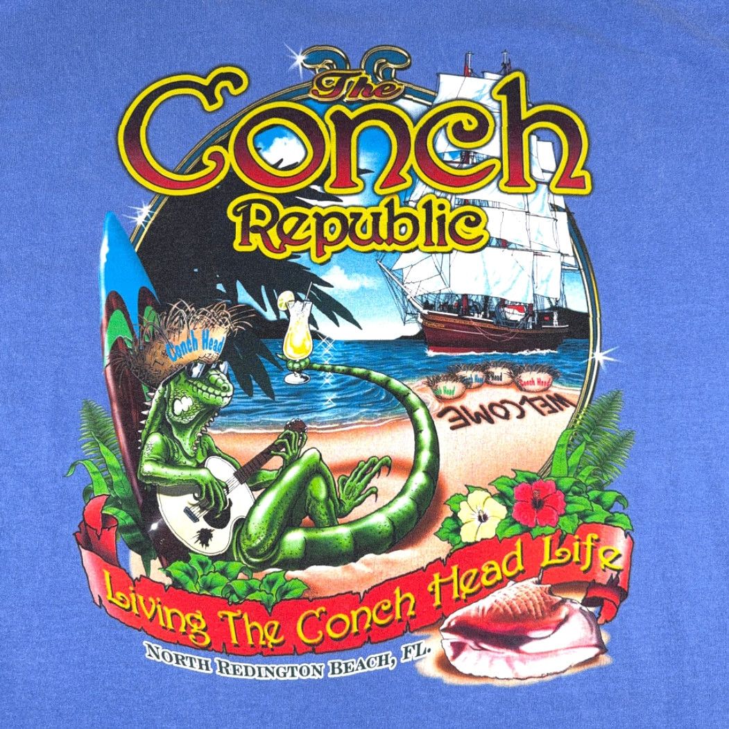 Comfort Colors Conch Republic Shirt Adult 2XL Blue Florida Iguana Lizard Drinks Souvenir Shirt Size US XXL / EU 58 / 5 - 4 Thumbnail